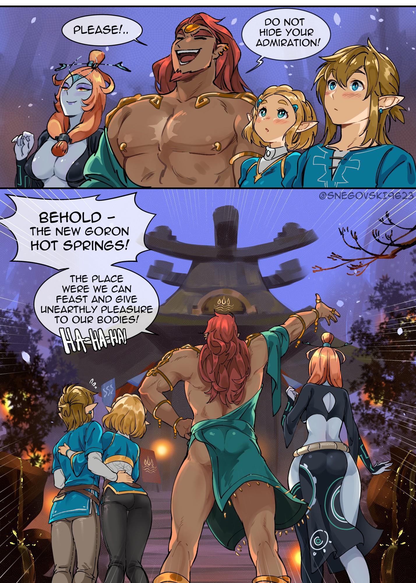 Zelda's Double Date Porn comic, Rule 34 comic, Cartoon porn comic -  GOLDENCOMICS