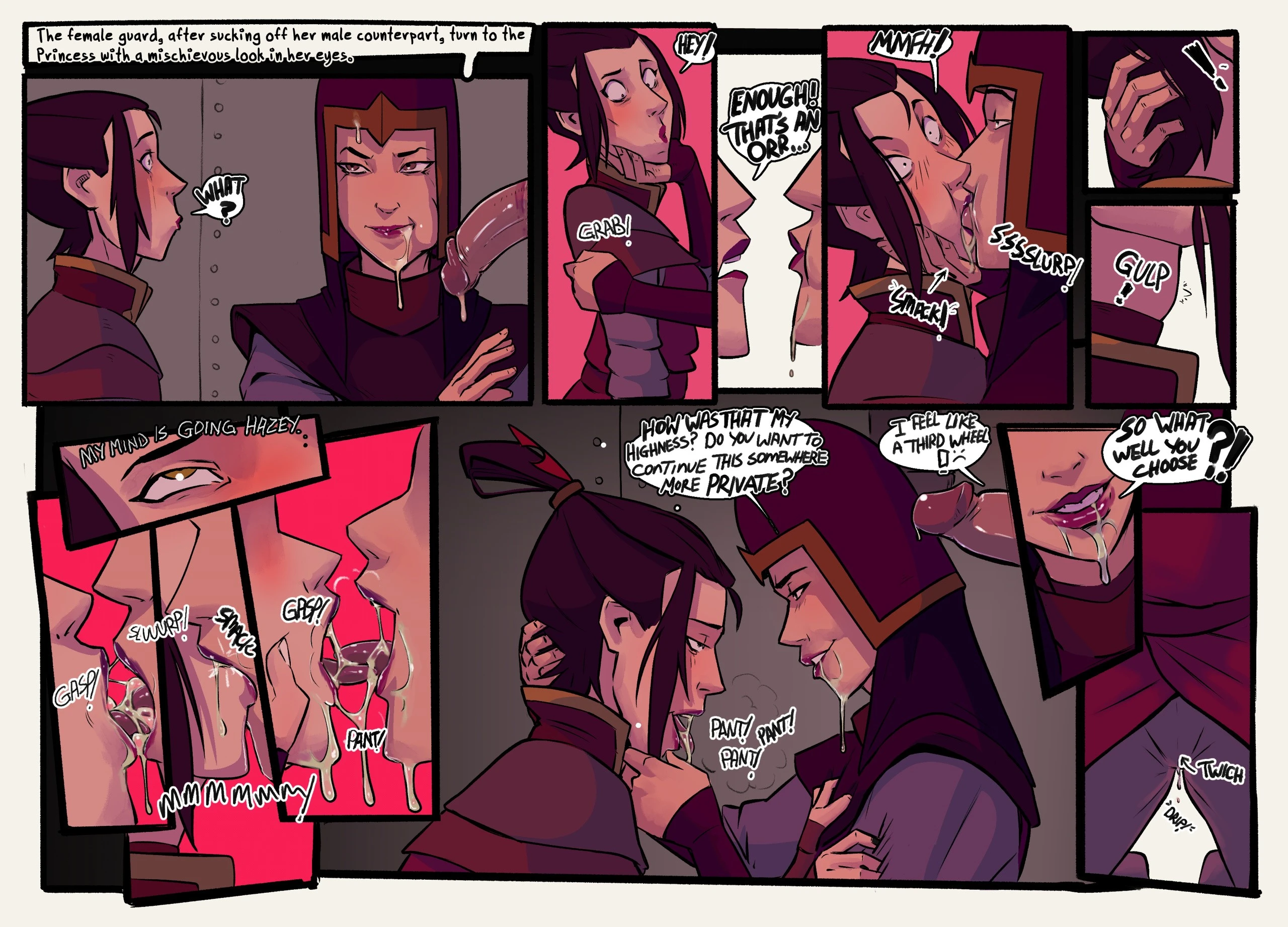 Azula CYOA Deepthroat Lesson porn comic picture 8