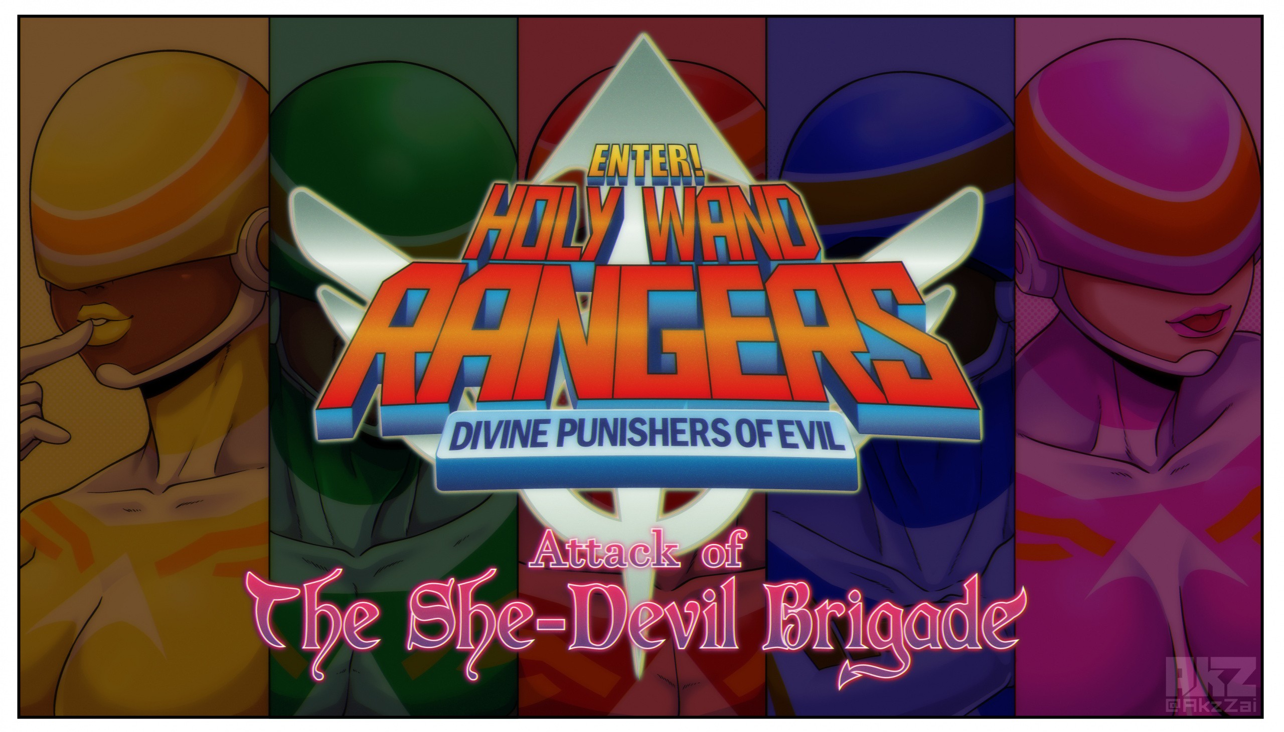 Enter! Holy Wand Rangers - Attack of The She-Devil Brigade porn comic picture 1