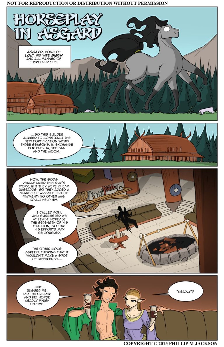 Horseplay In Asgard porn comic picture 1