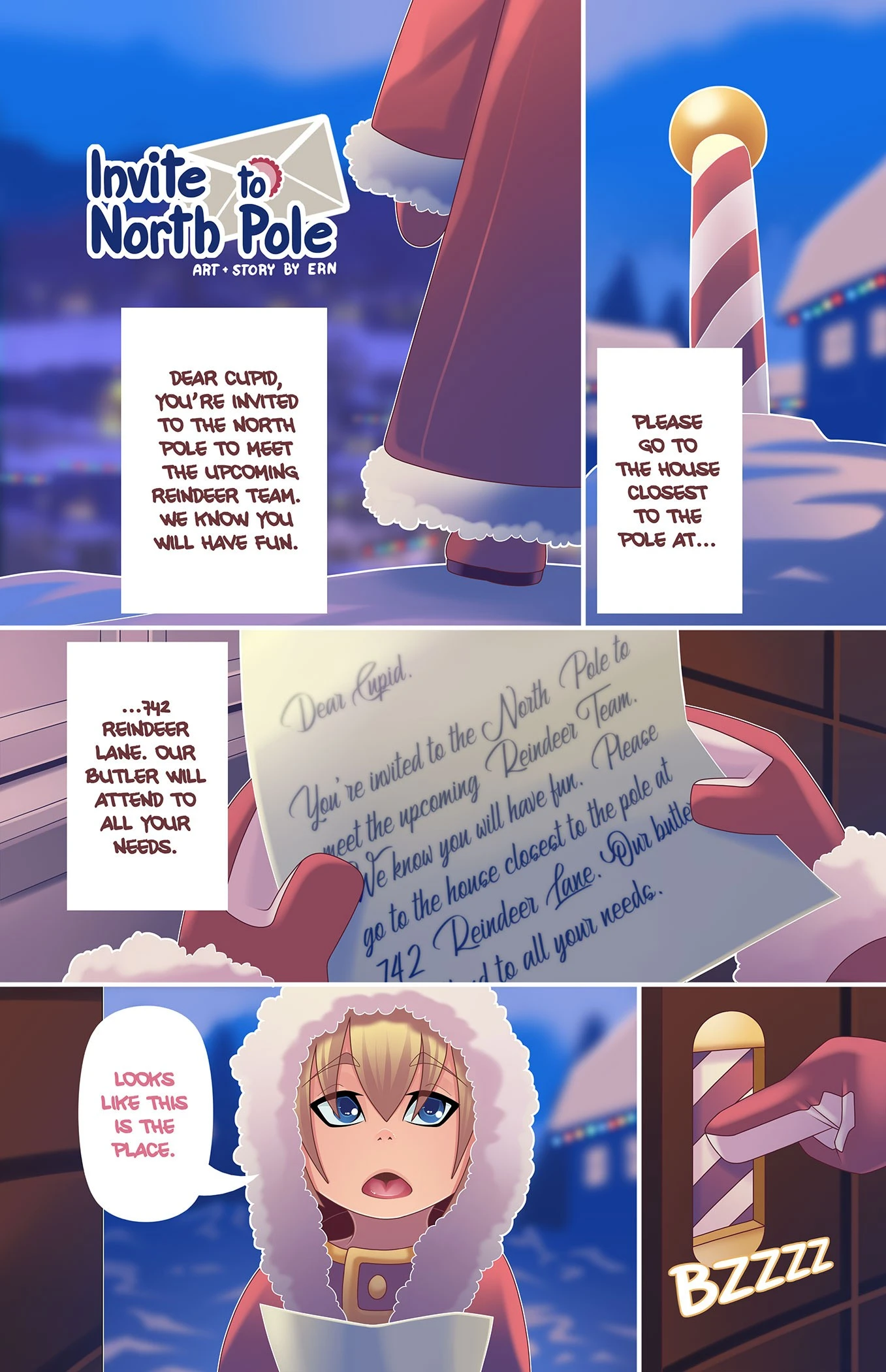 Invite to North Pole porn comic picture 1