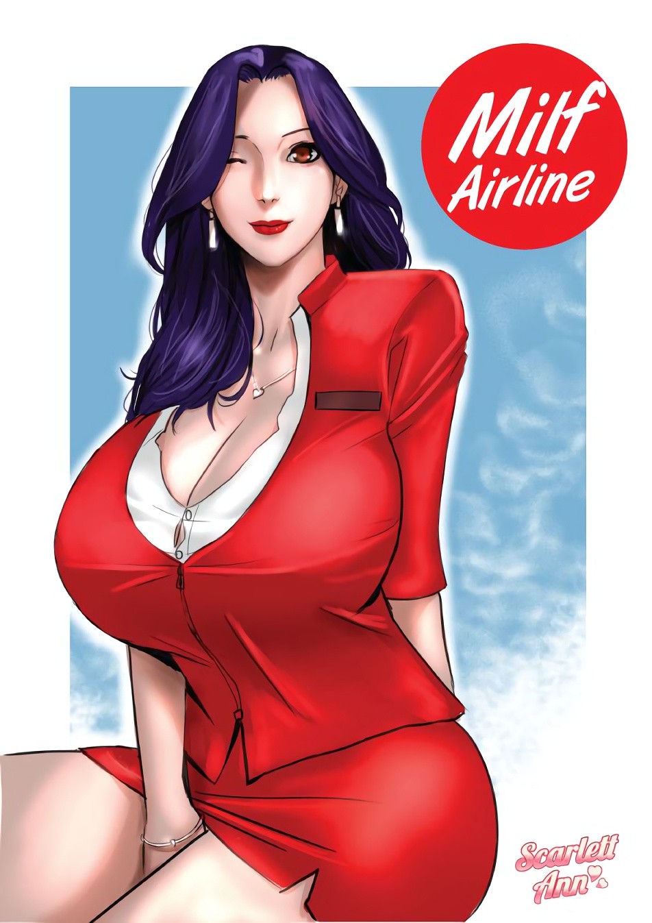Milf Airline porn comic picture 1