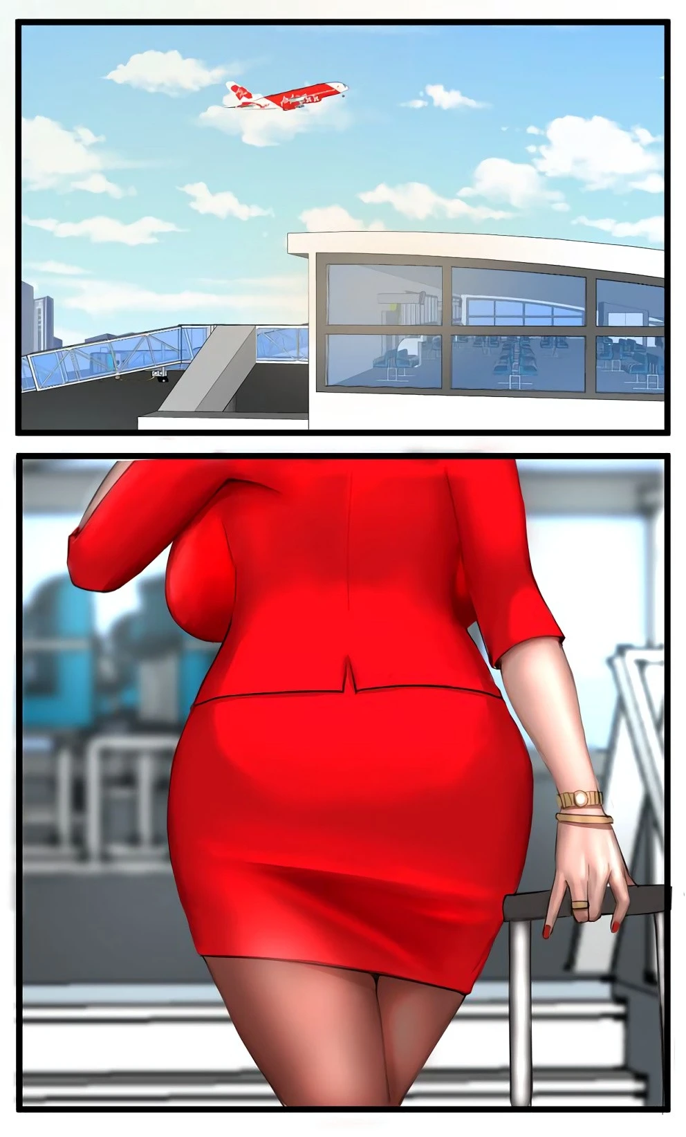 Milf Airline porn comic picture 10