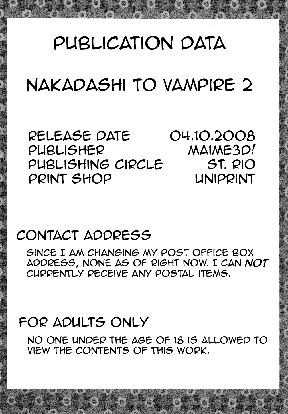 Nakadashi to Vampire 2 hentai manga picture 49