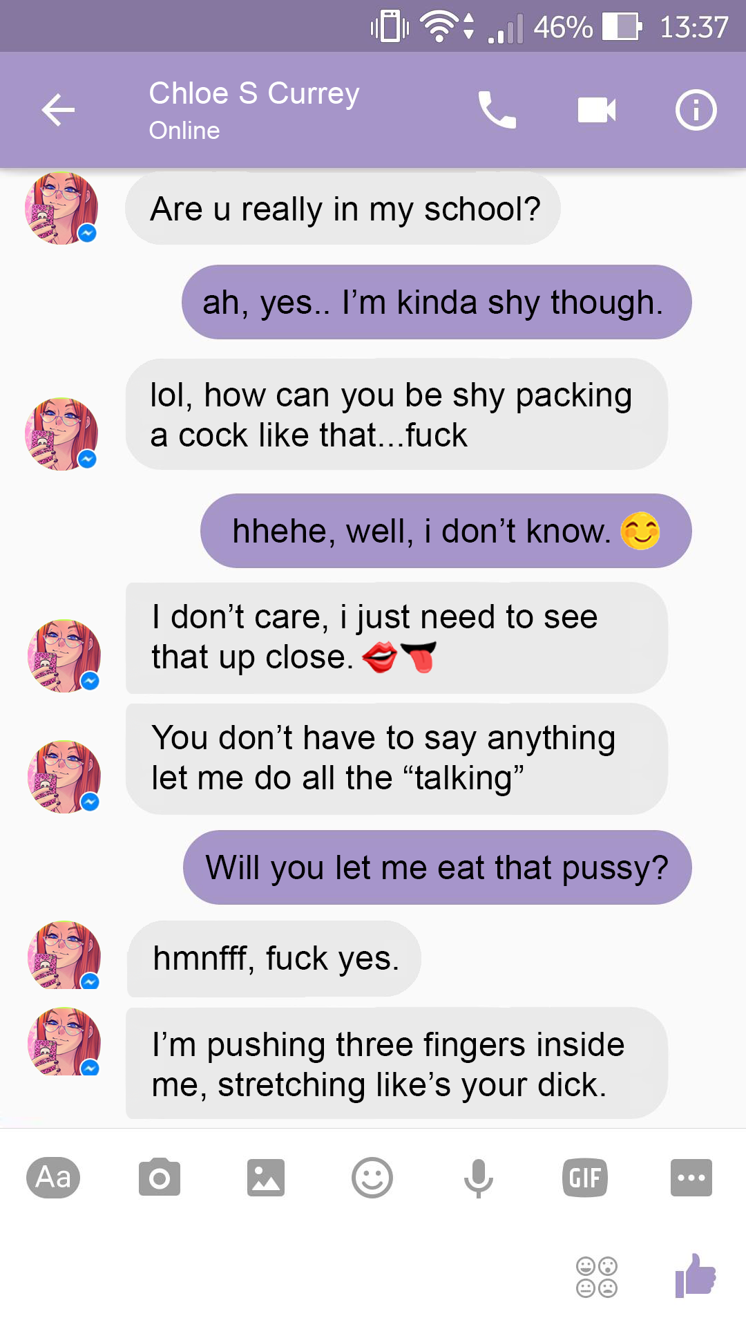Sexting Chloé porn comic picture 18
