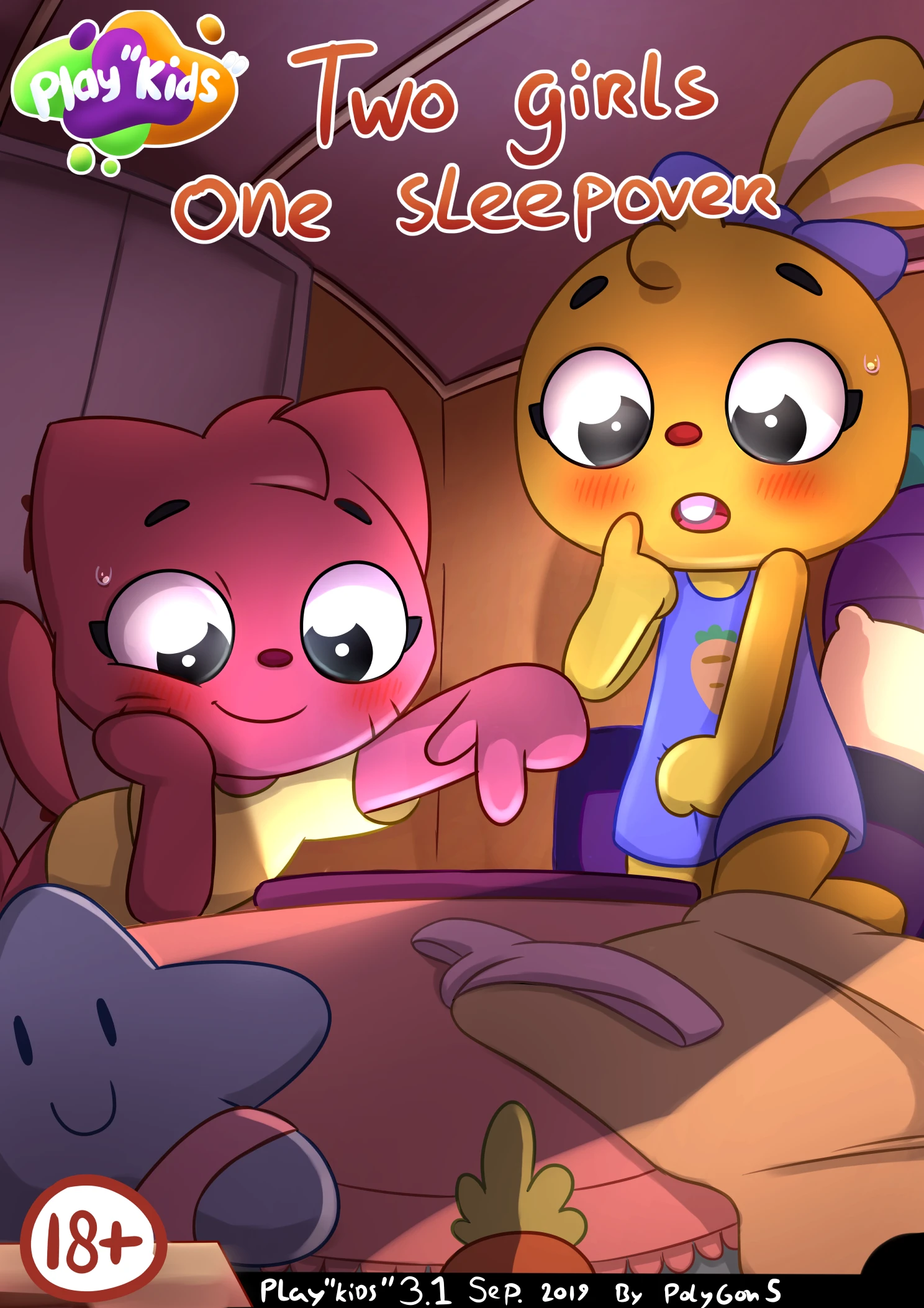Two girls One sleepover porn comic picture 1