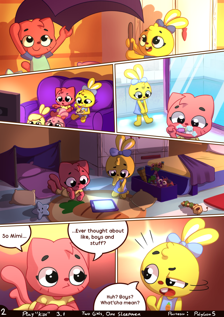 Two girls One sleepover porn comic picture 3