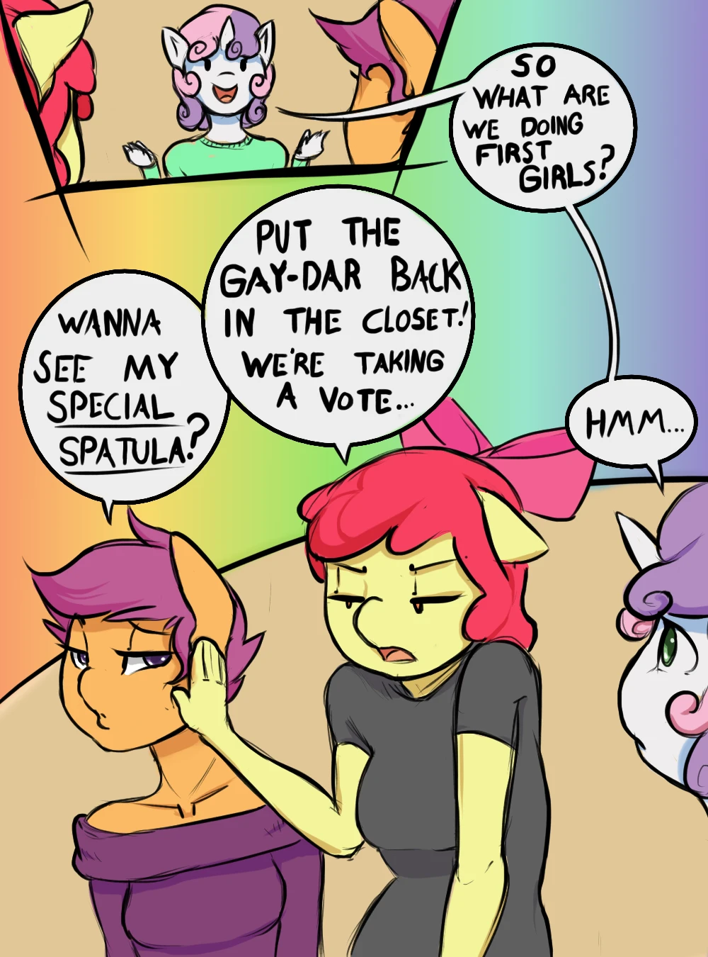 3 Cuties 2 Much porn comic picture 3