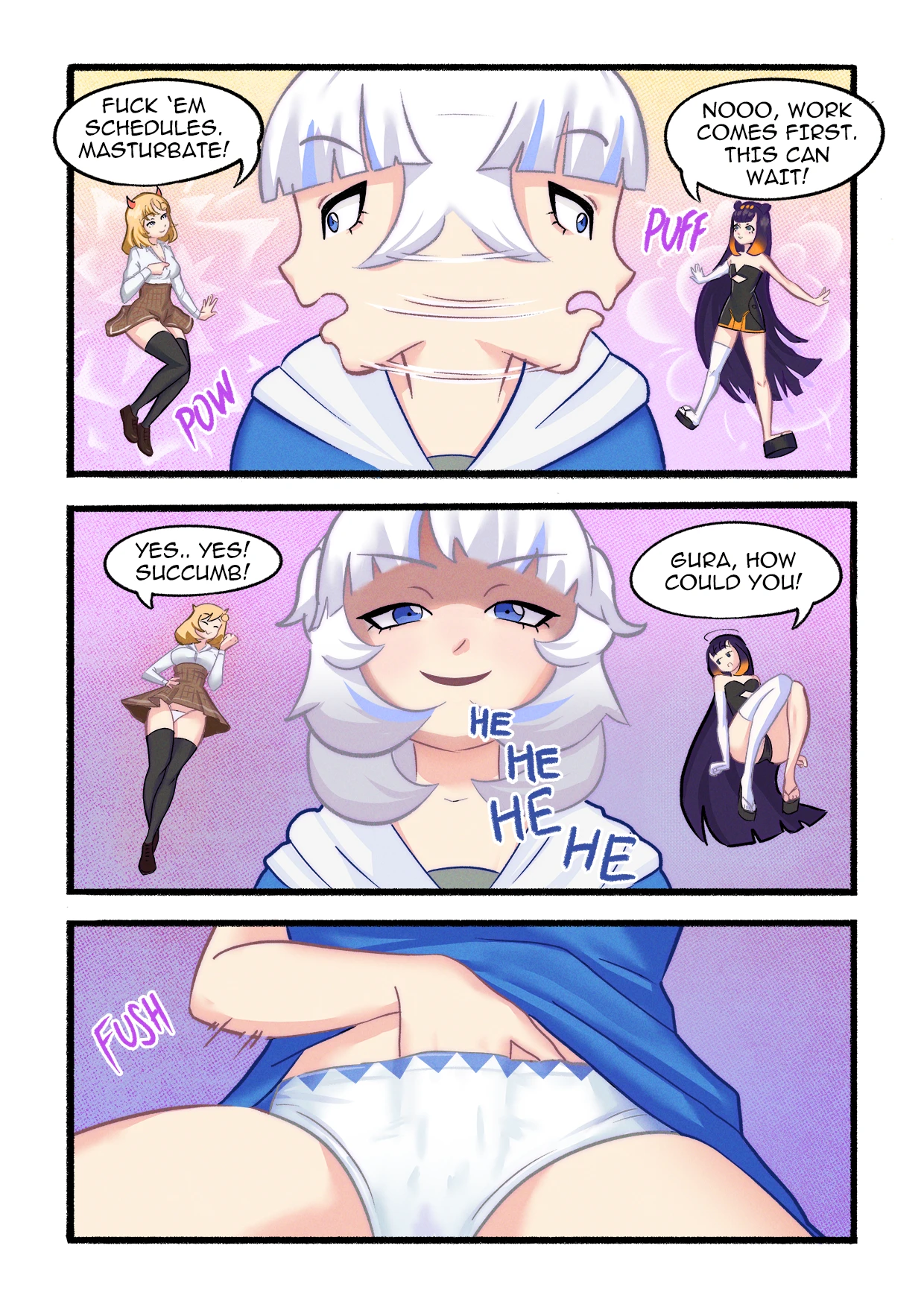 Gawr Gura Stream Routine porn comic picture 4