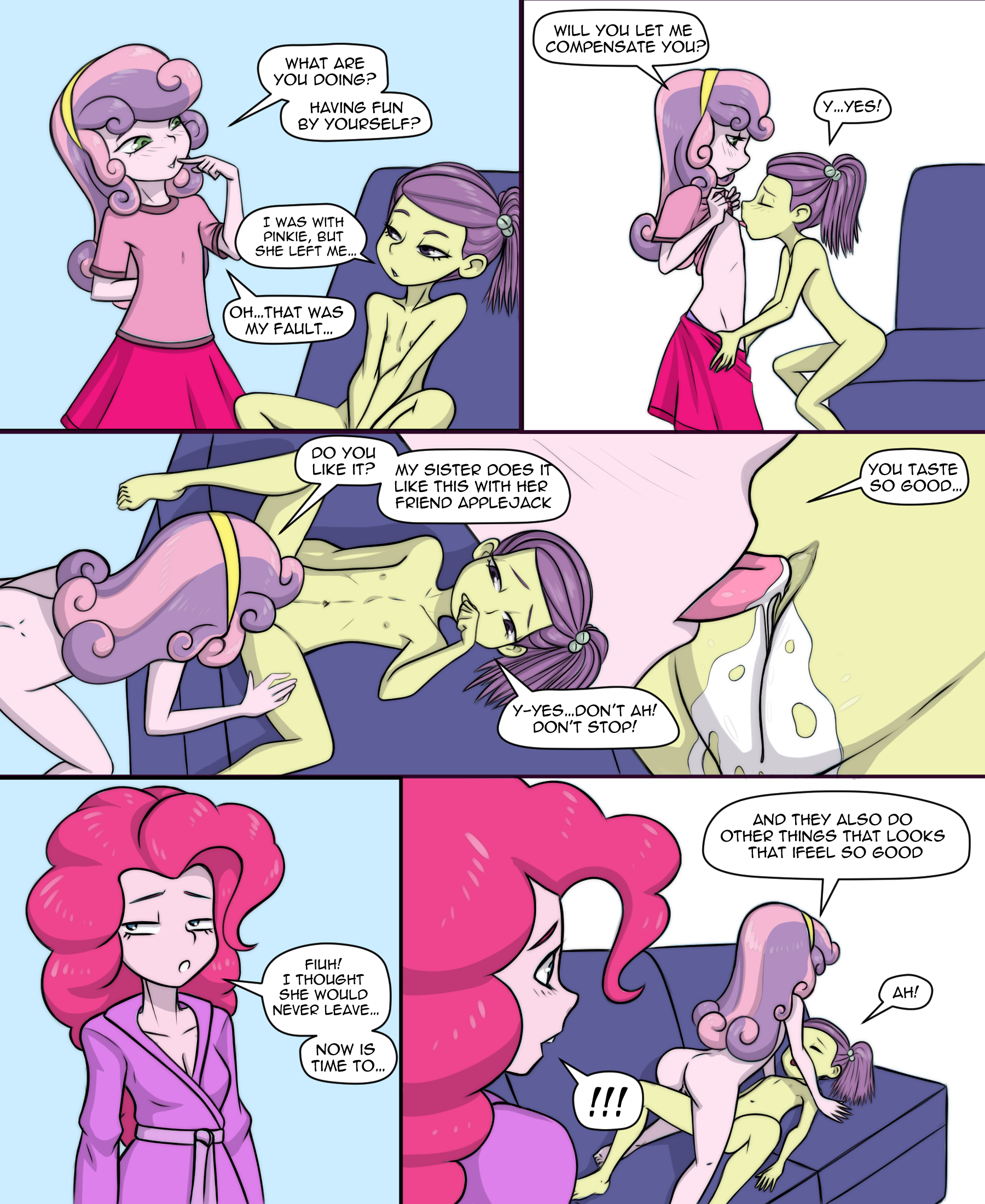 Pinkie's Exciting Babysitting porn comic picture 4