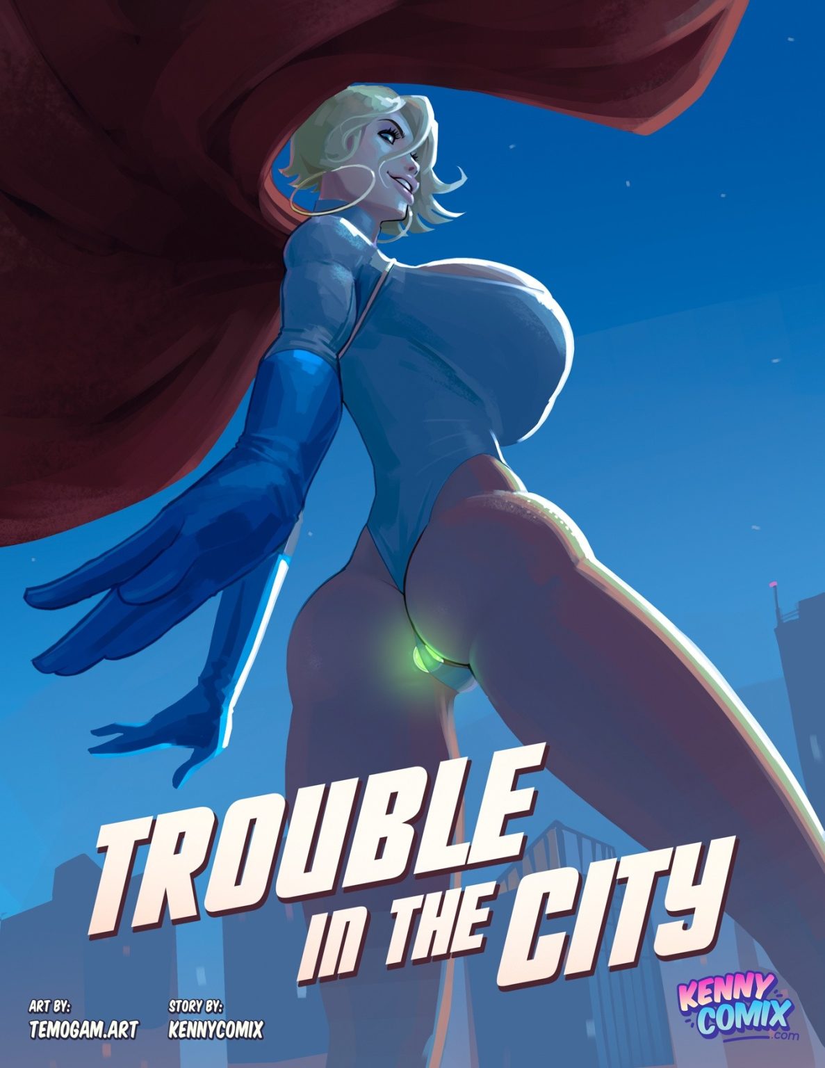Power Girl Trouble in the City porn comic picture 1