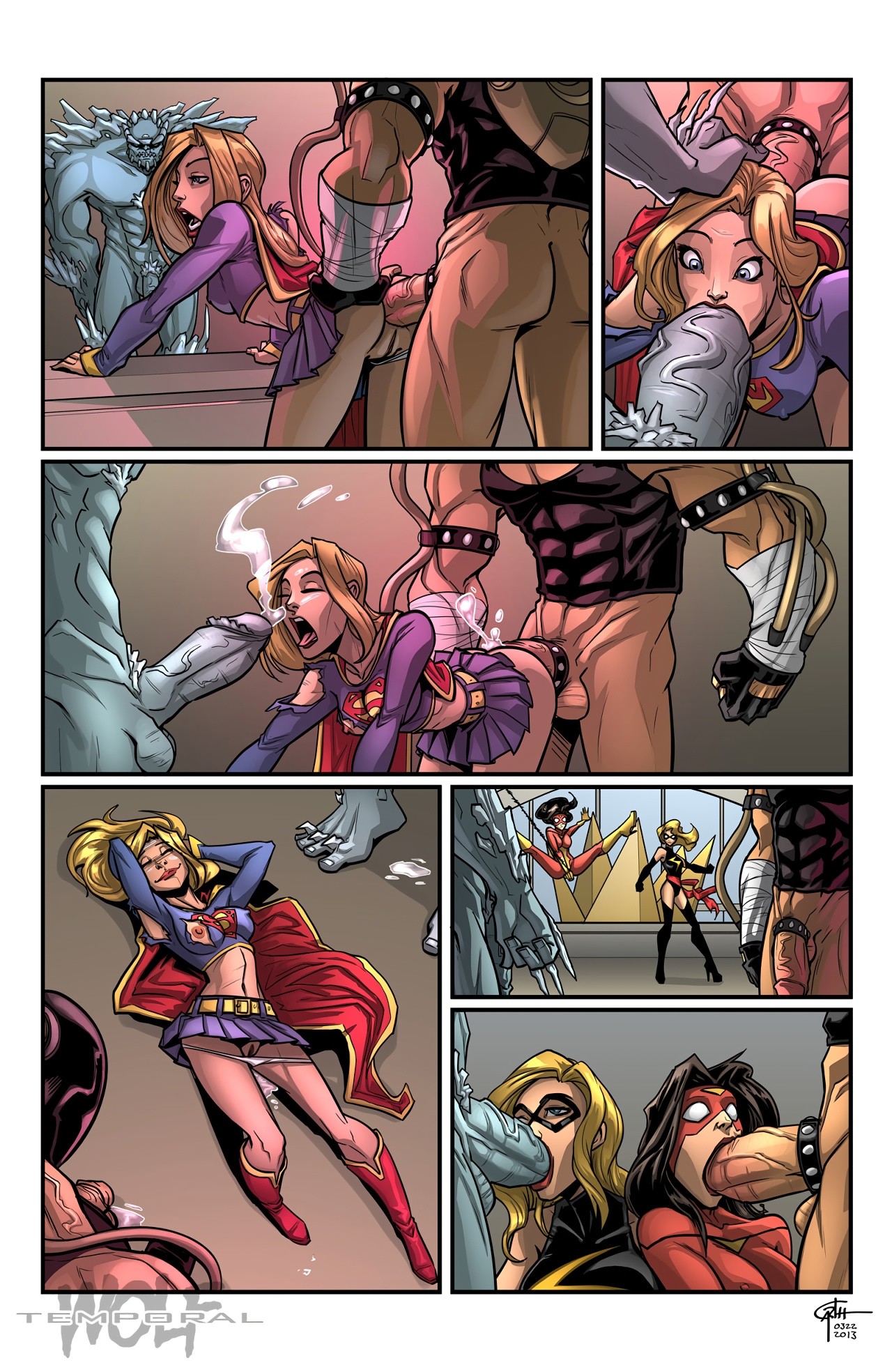 SuperPowered Orgy porn comic picture 3