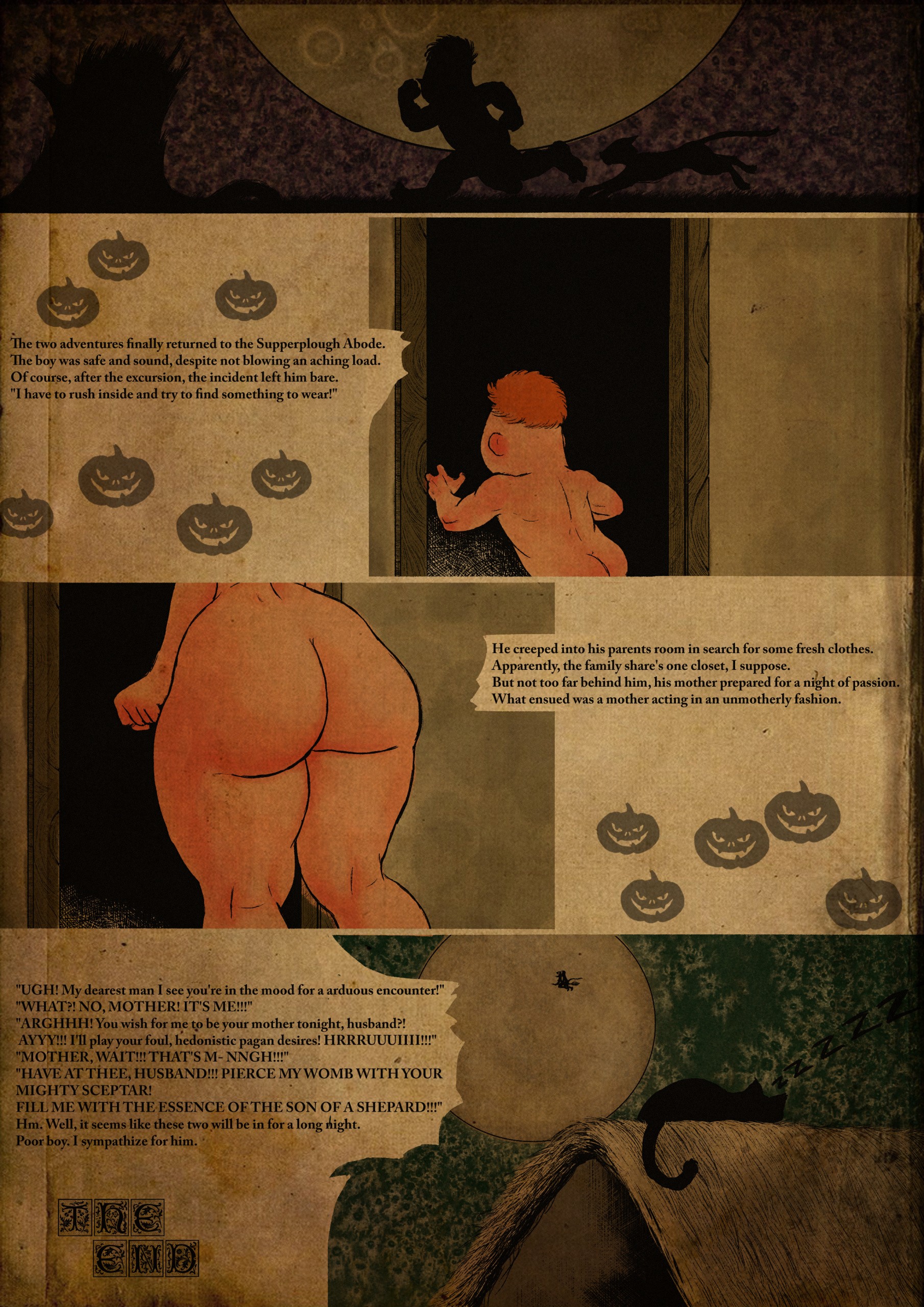 The Cursed Halloween of the Three Legged Boy porn comic picture 6