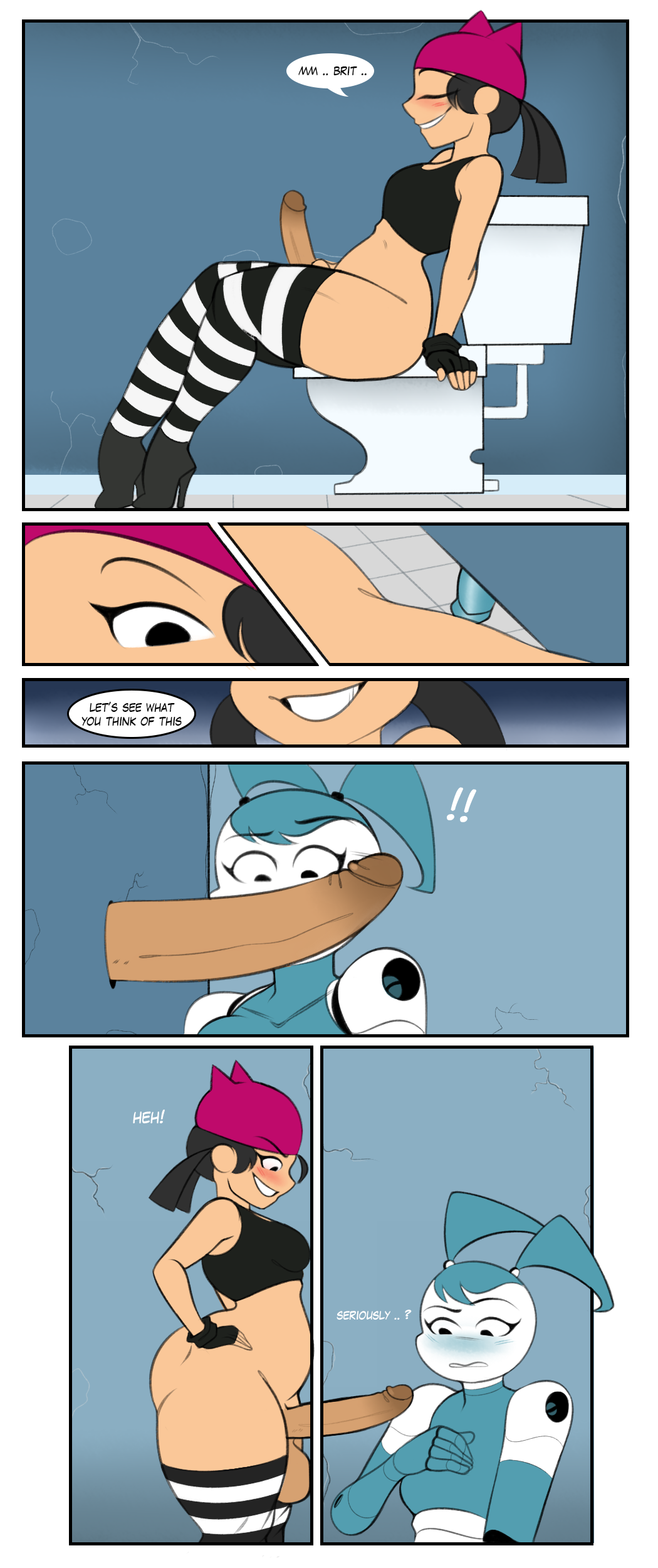 XJ9 and the Glory hole porn comic picture 2