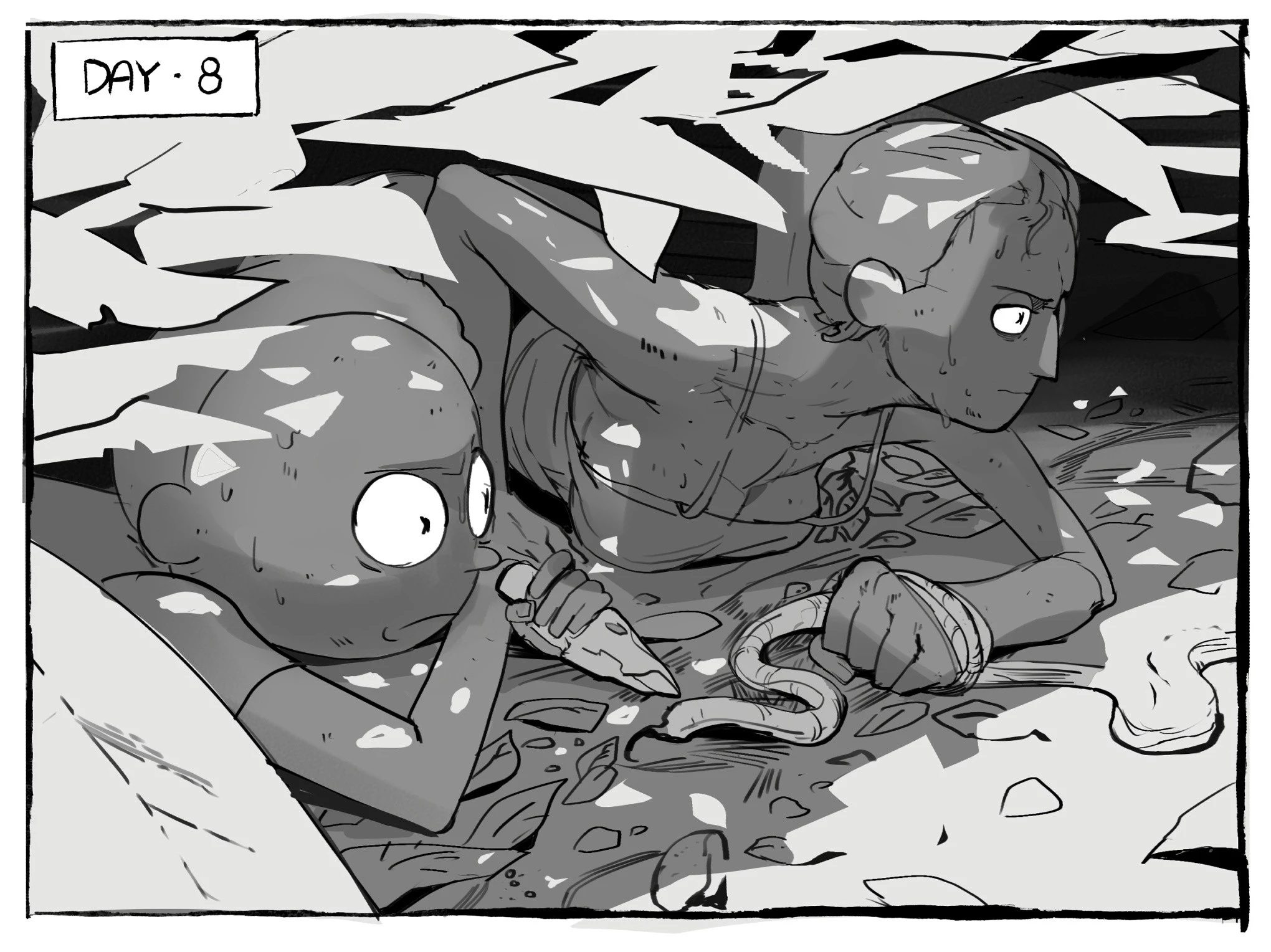 Me and My Younger Brother Got Stranded in Some Alien Planet porn comic picture 1