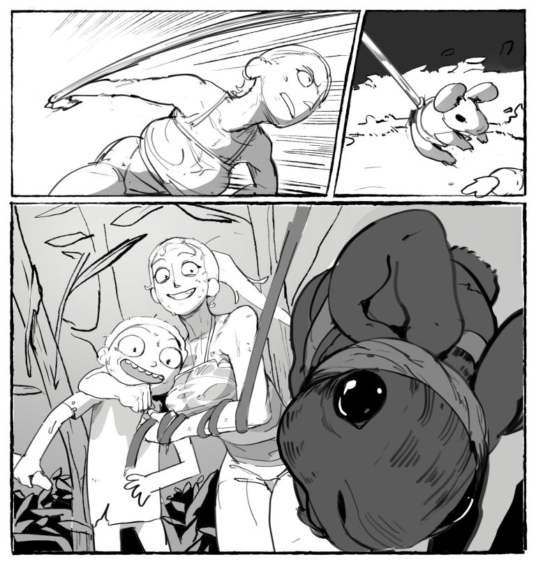 Me and My Younger Brother Got Stranded in Some Alien Planet porn comic picture 3