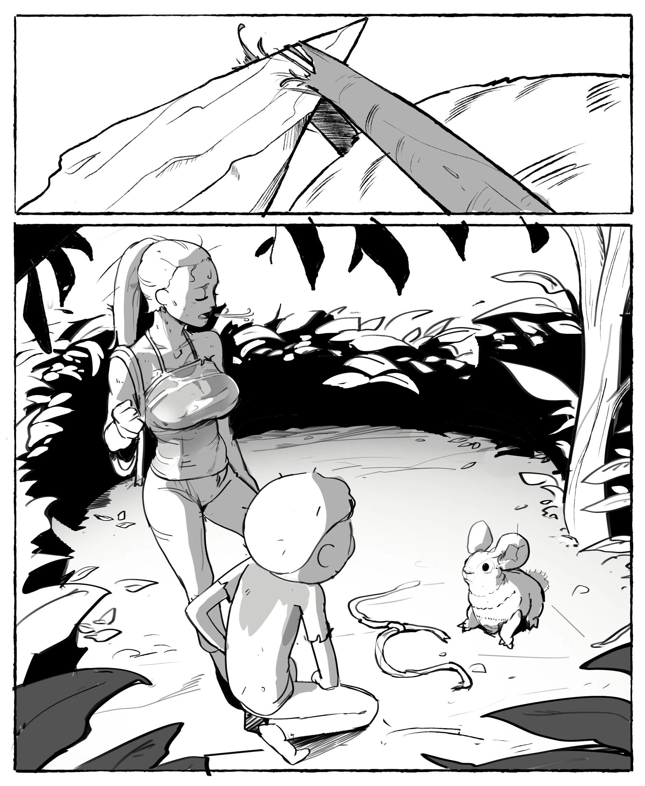 Me and My Younger Brother Got Stranded in Some Alien Planet porn comic picture 5