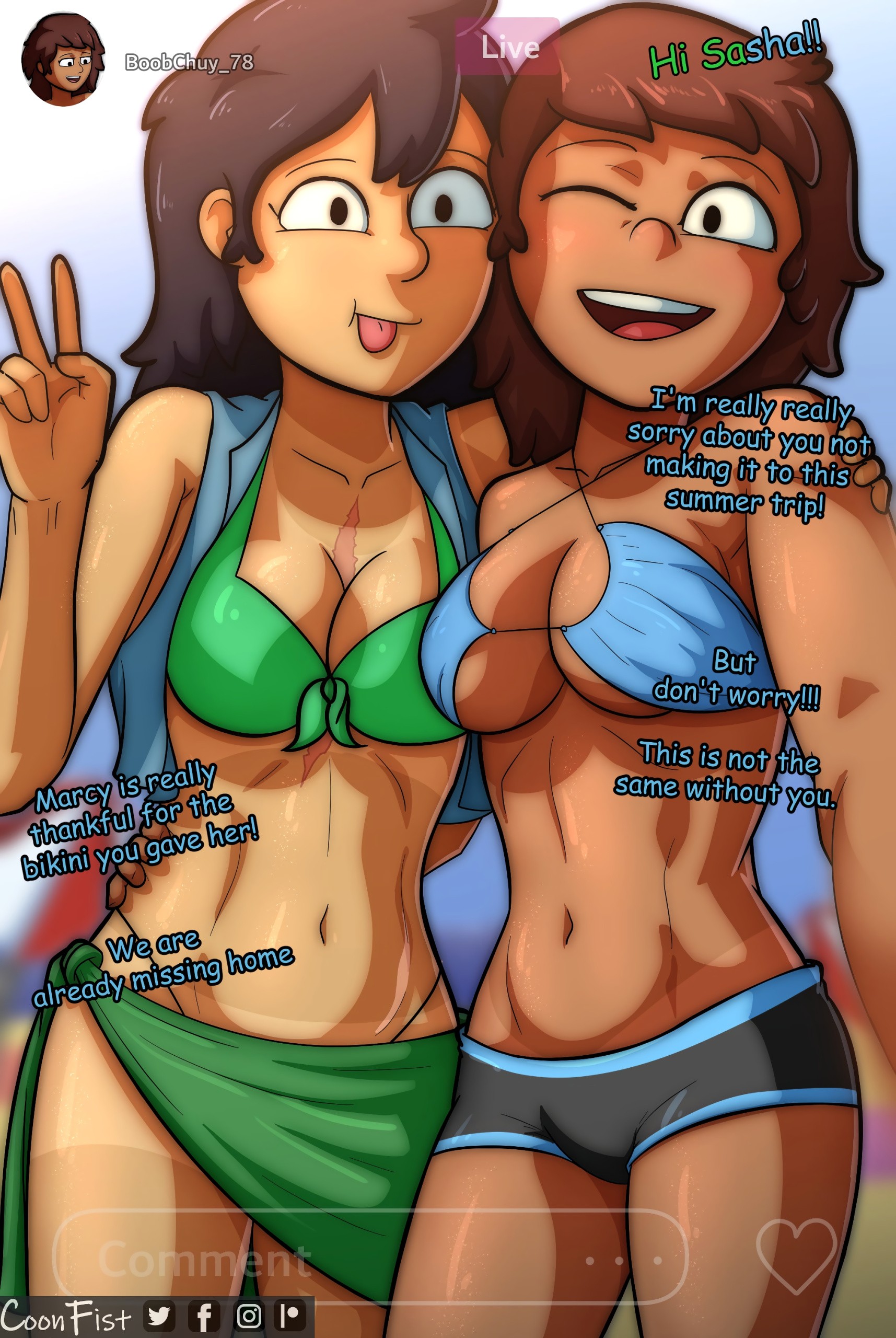 Anne and Marcy on vacations porn comic picture 1
