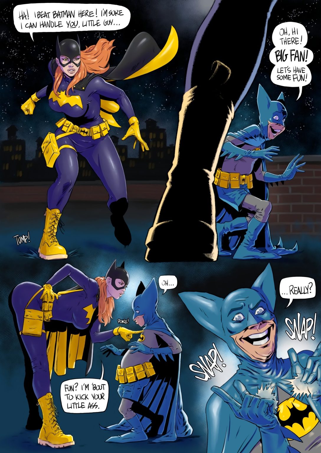Bat Girl vs Bat Mite porn comic picture 1