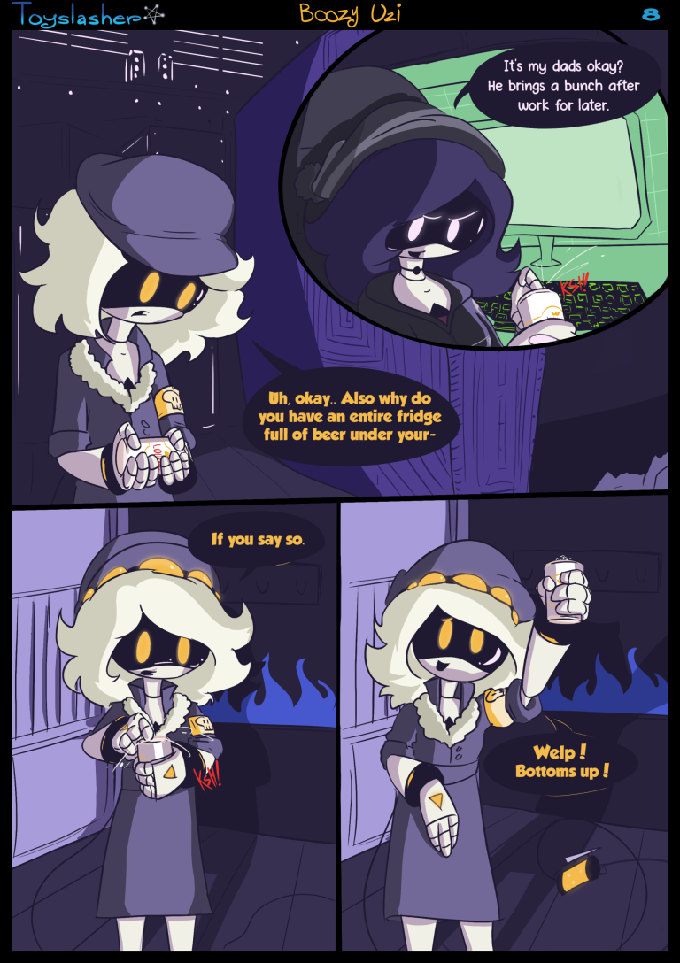 Boozy Uzi! porn comic picture 9
