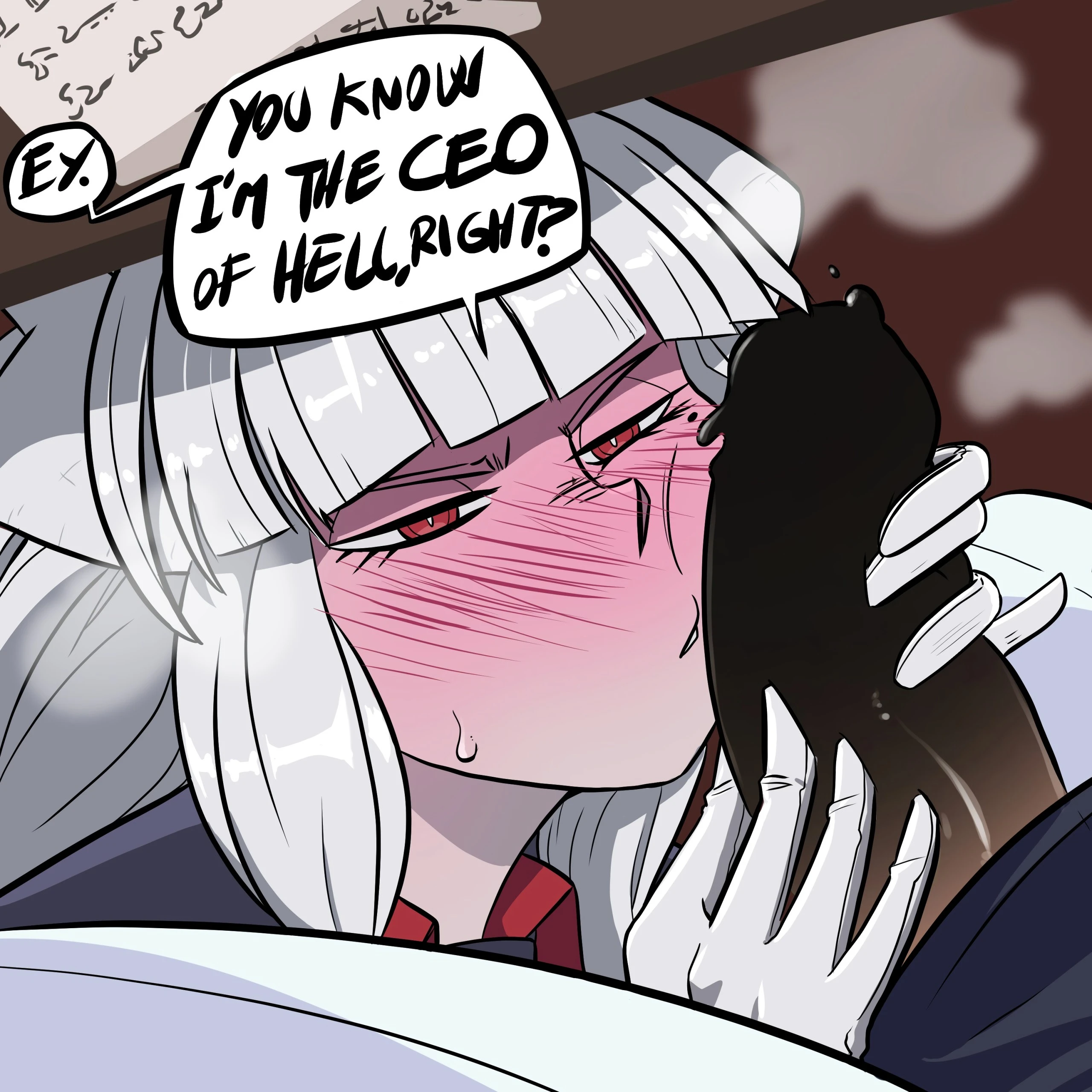Helltaker and Lucifer porn comic picture 1