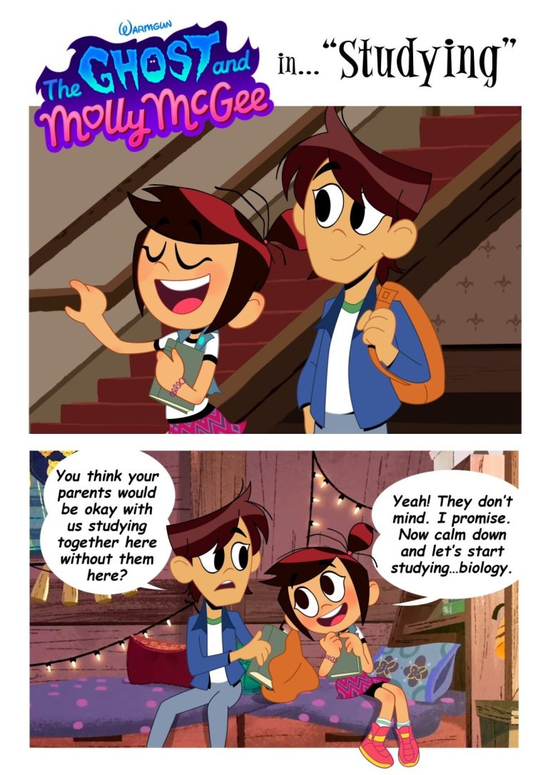 Studying porn comic picture 1