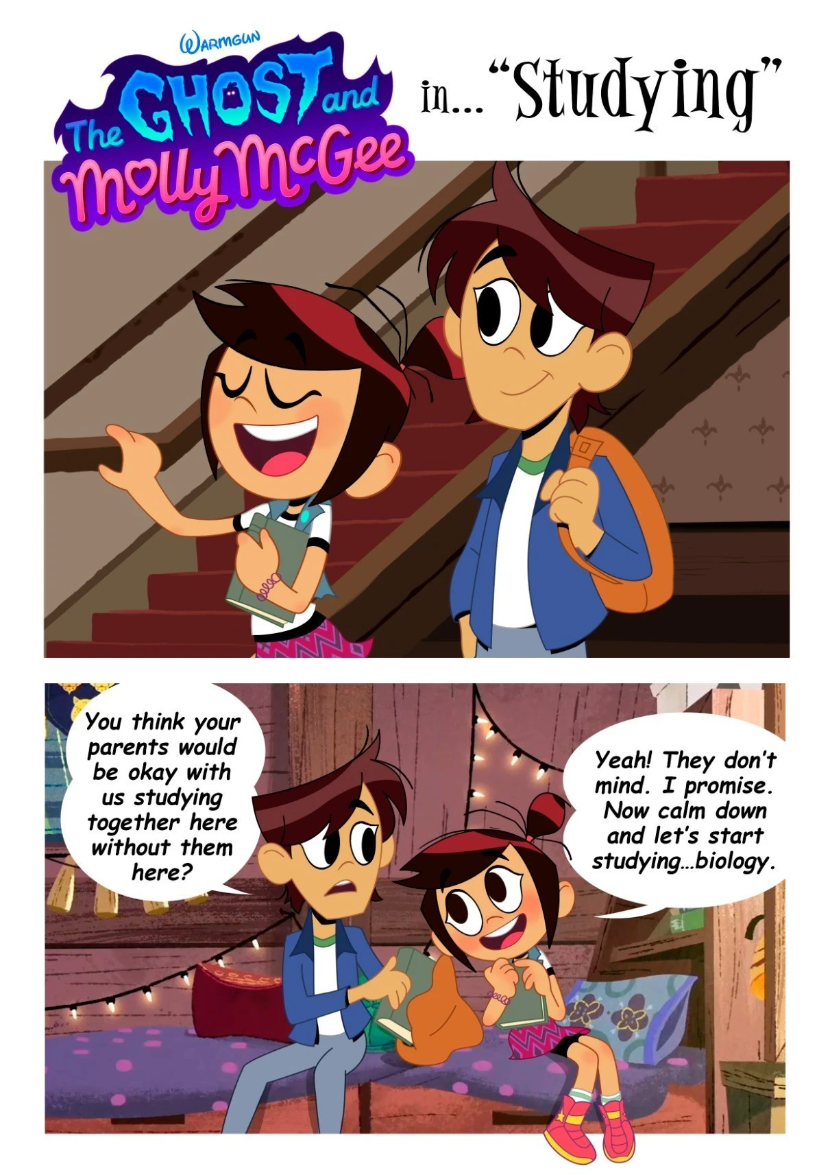 Studying porn comic picture 1