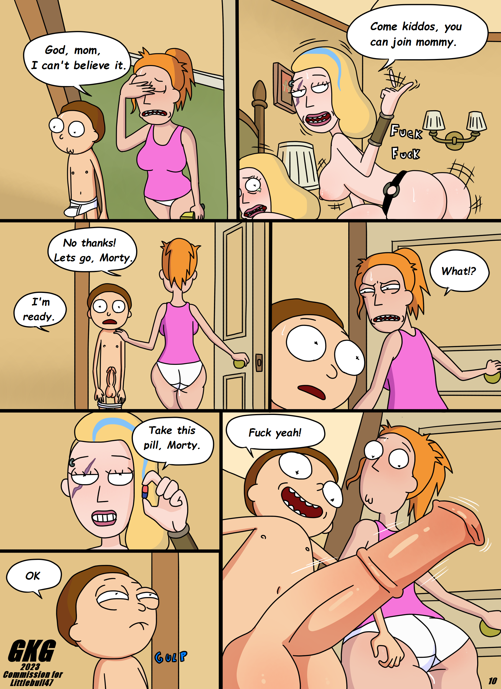 Sneaking Into Morty's Room at Night porn comic picture 10