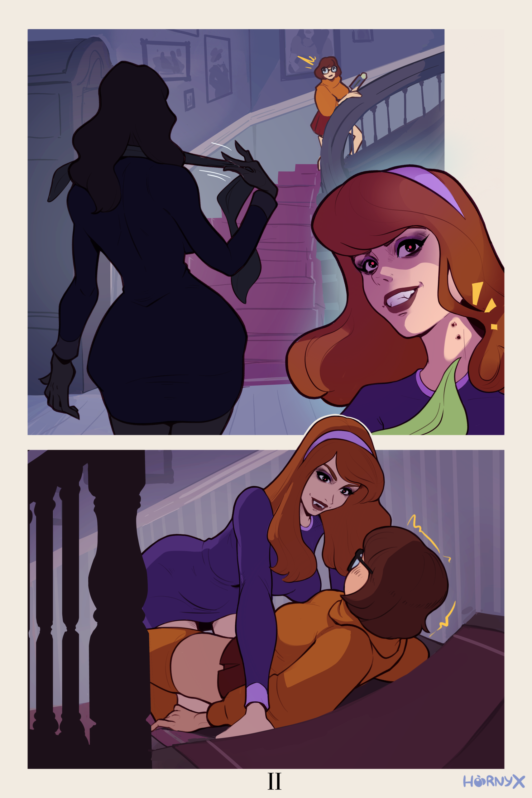 Velma and Daphne's spooky night porn comic picture 2