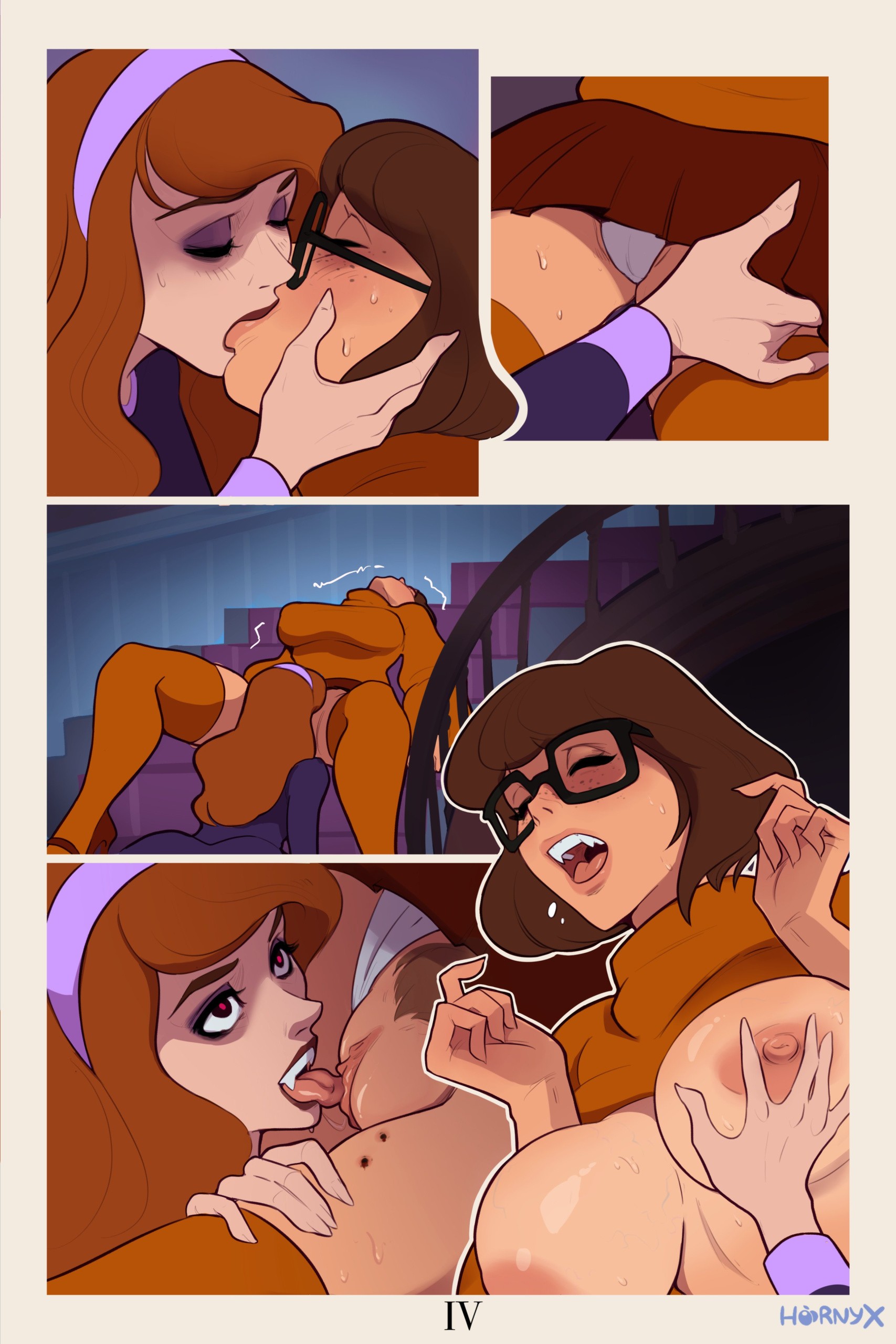 Velma and Daphne's spooky night porn comic picture 4