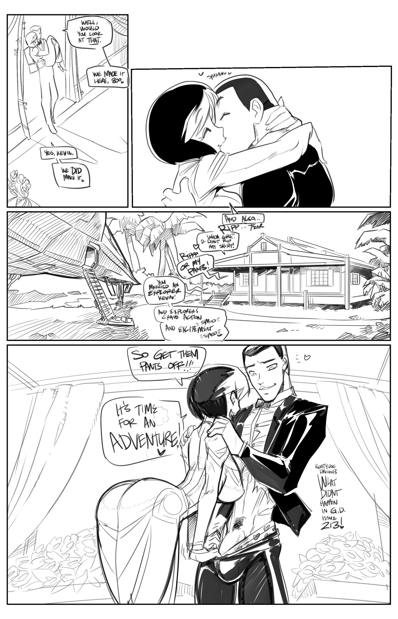 Honeymoon Adventure porn comic picture 1