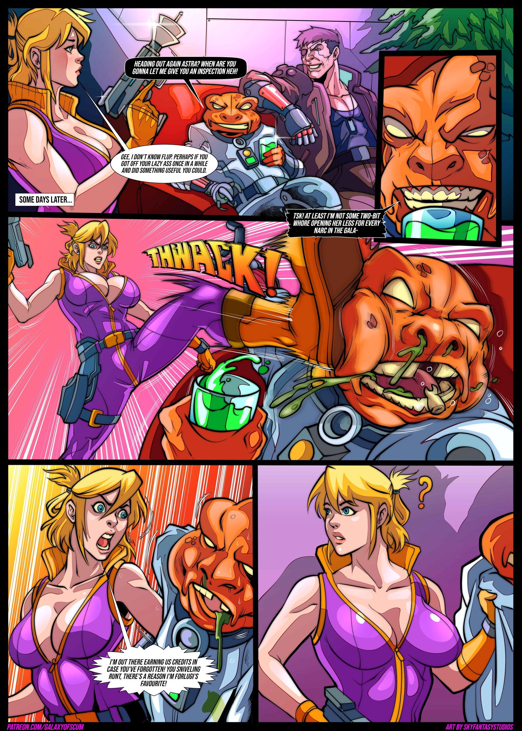 Galaxy of Scum Issue 2: Smuggler's and Bugs porn comic picture 10