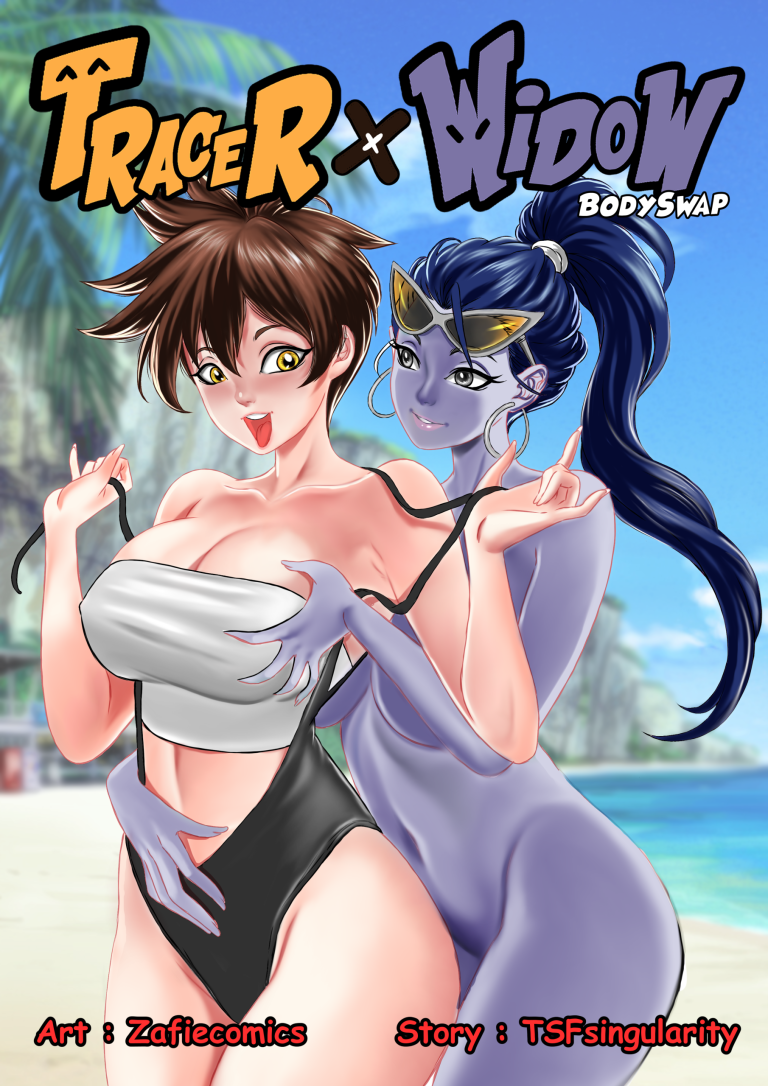 Tracer x Widow BodySwap porn comic picture 1