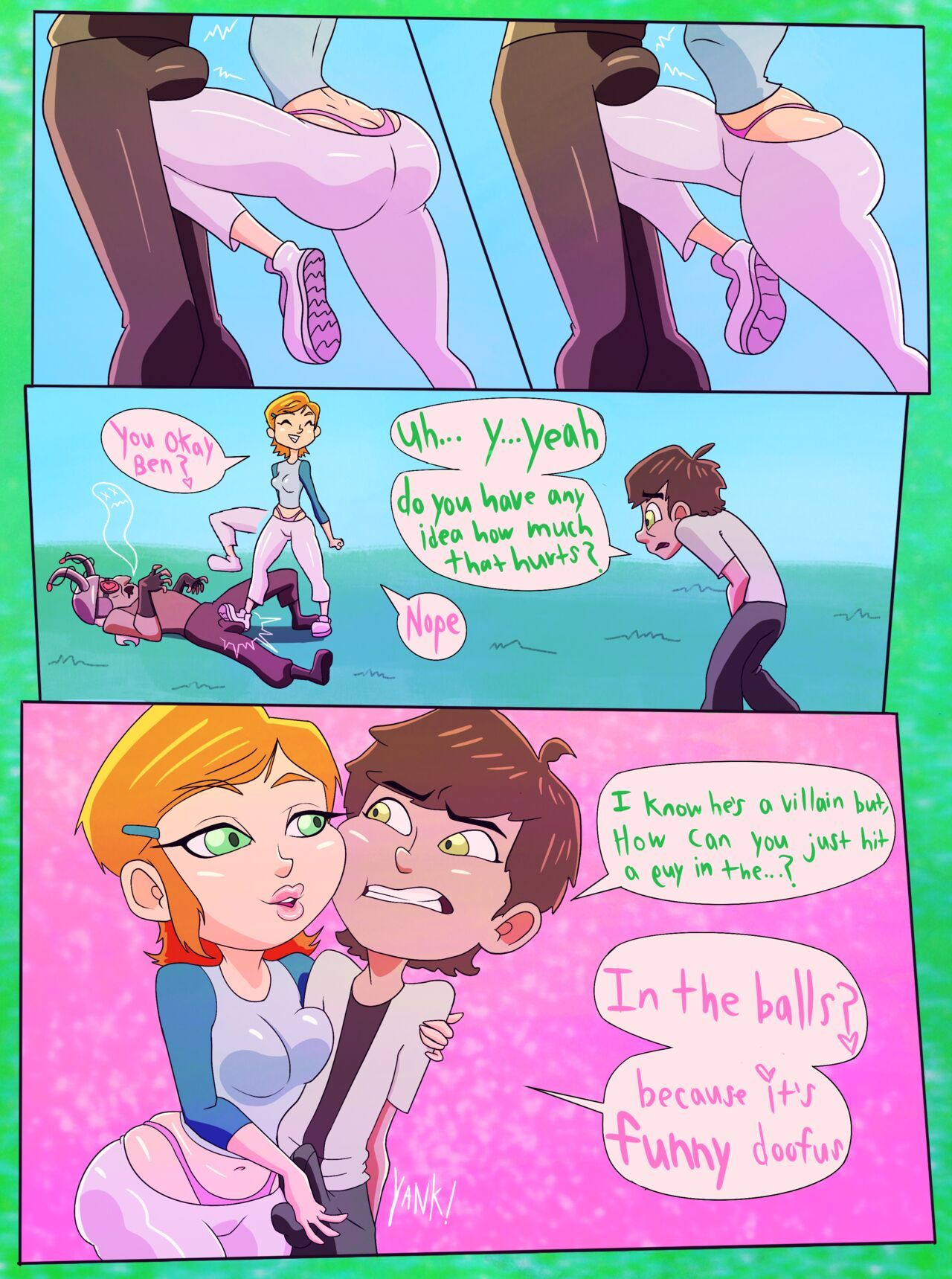 Ben 10 ballbusting gwen porn comic picture 4