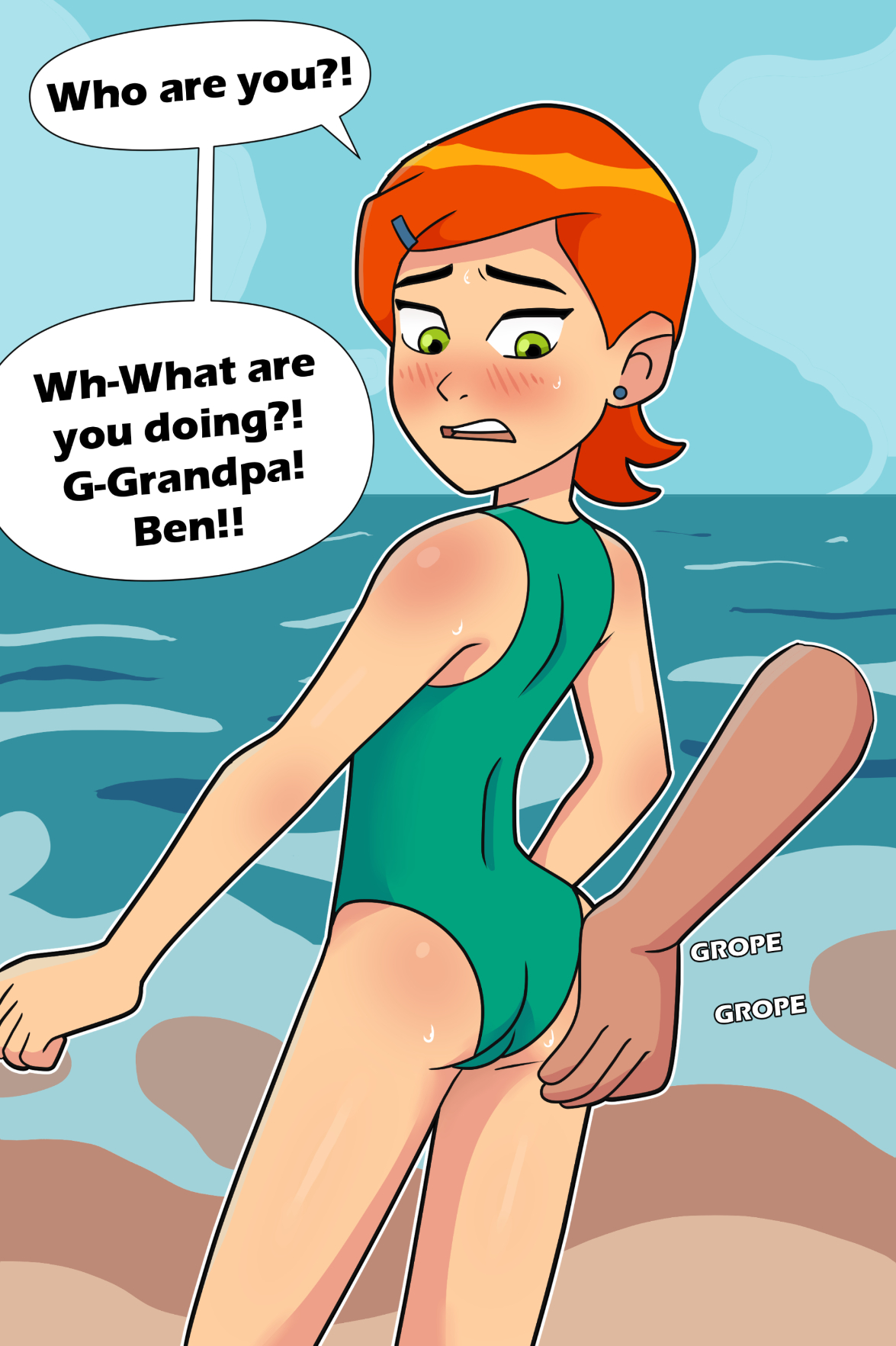 Gwen bathing suit booty porn comic picture 3