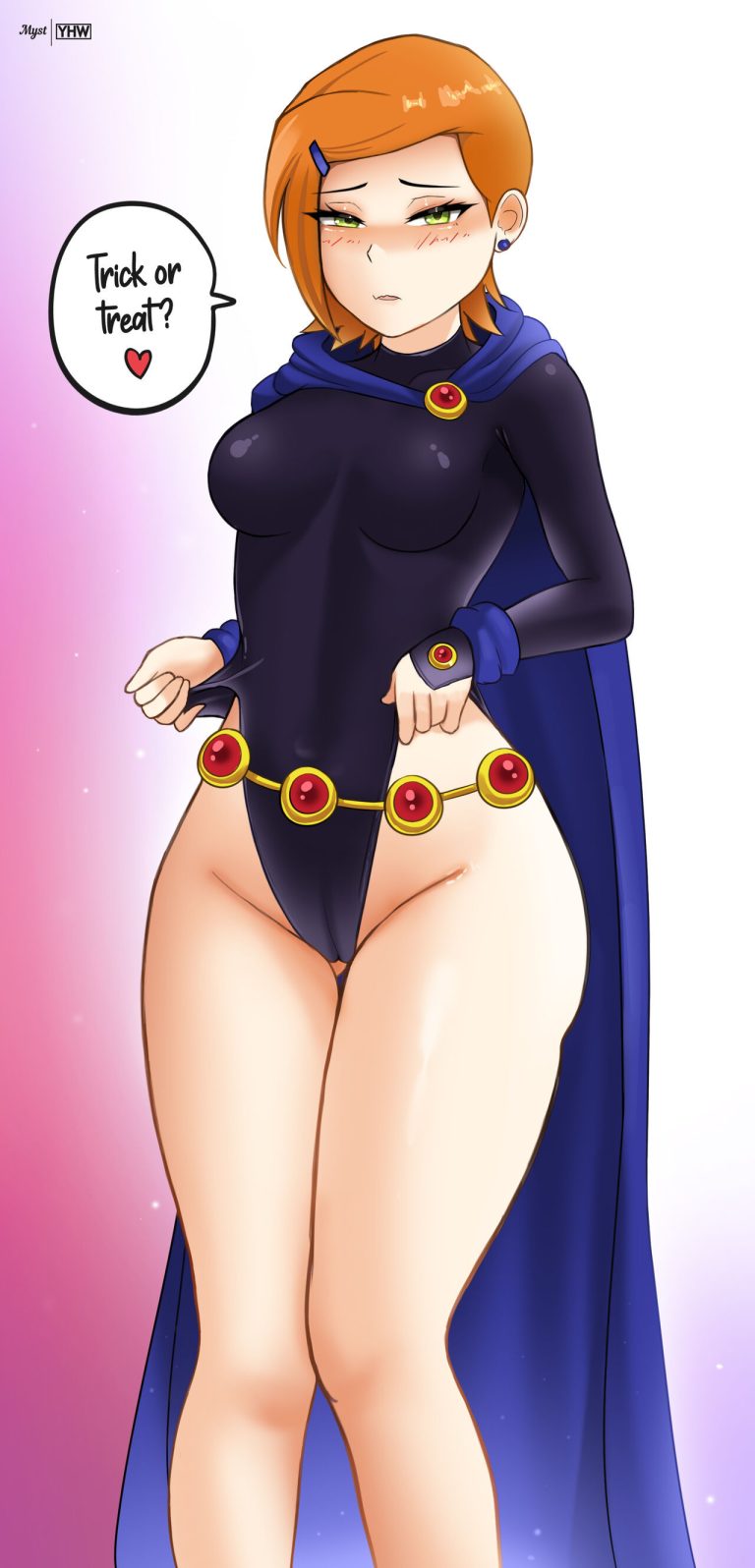Gwen tennyson wearing raven's outfit porn comic picture 1