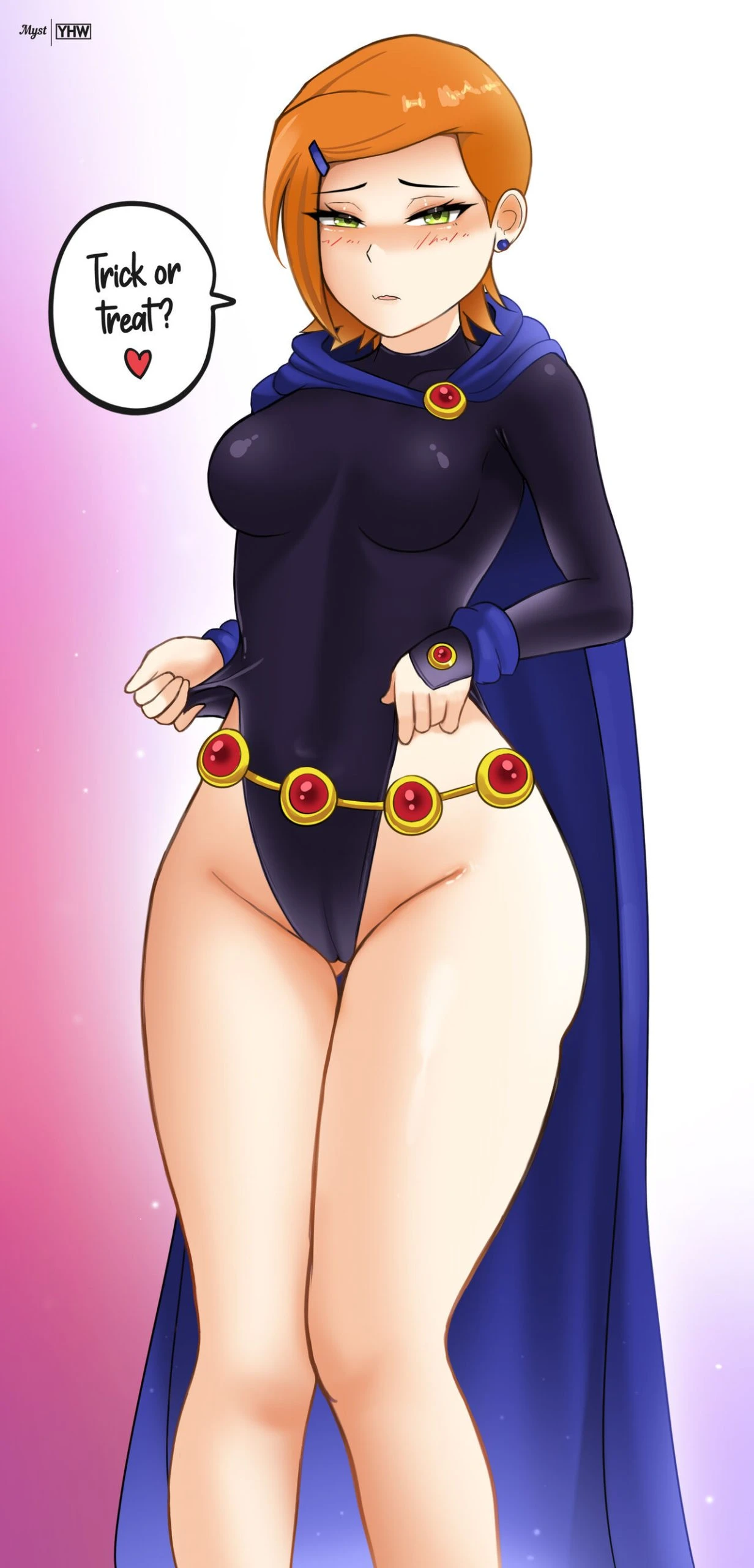 Gwen tennyson wearing raven's outfit porn comic picture 1