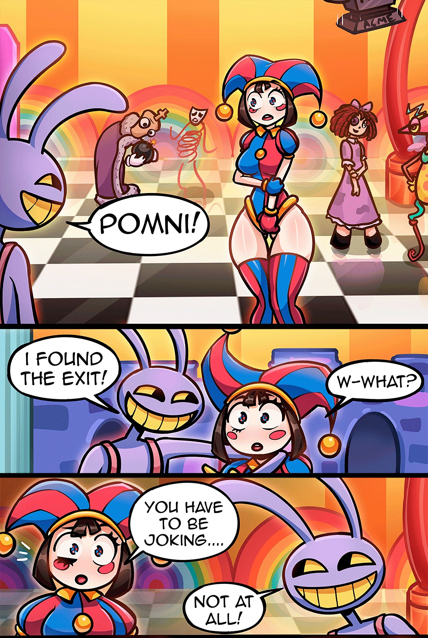 Pomni Found The Wrong Exit Door porn comic picture 1