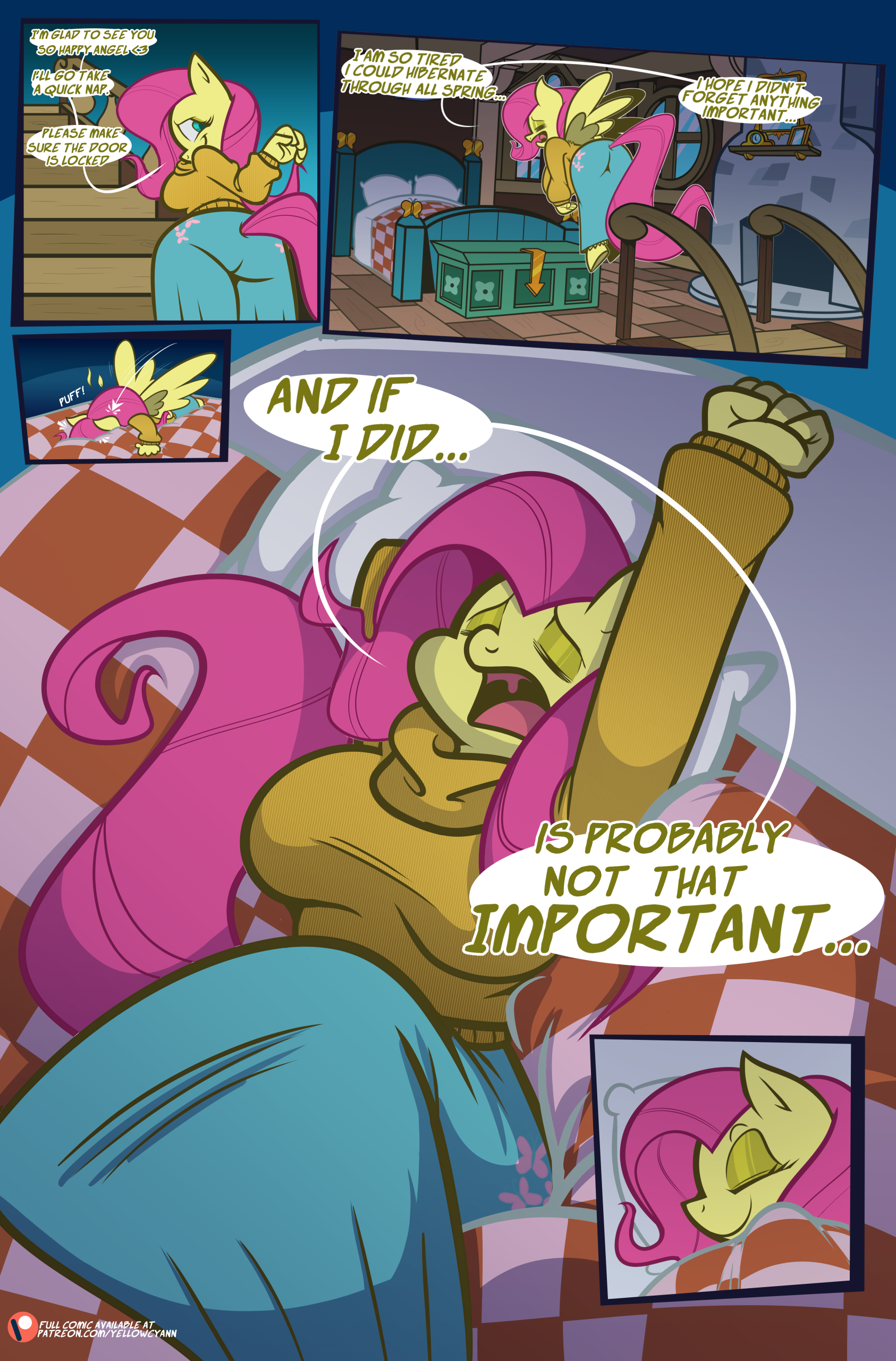 Fluttershy's Overtime porn comic picture 3