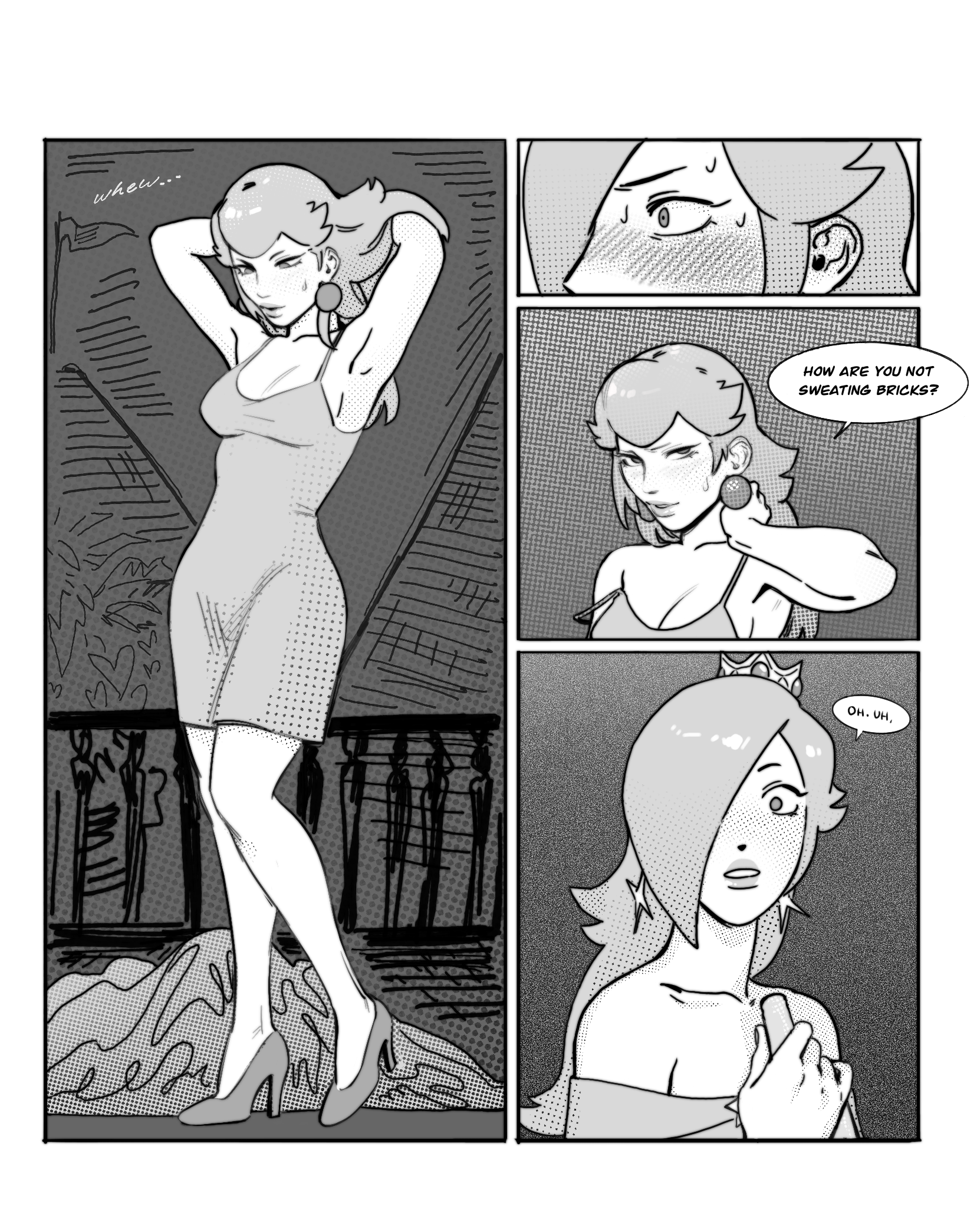 Rosalina x Peach porn comic picture 4