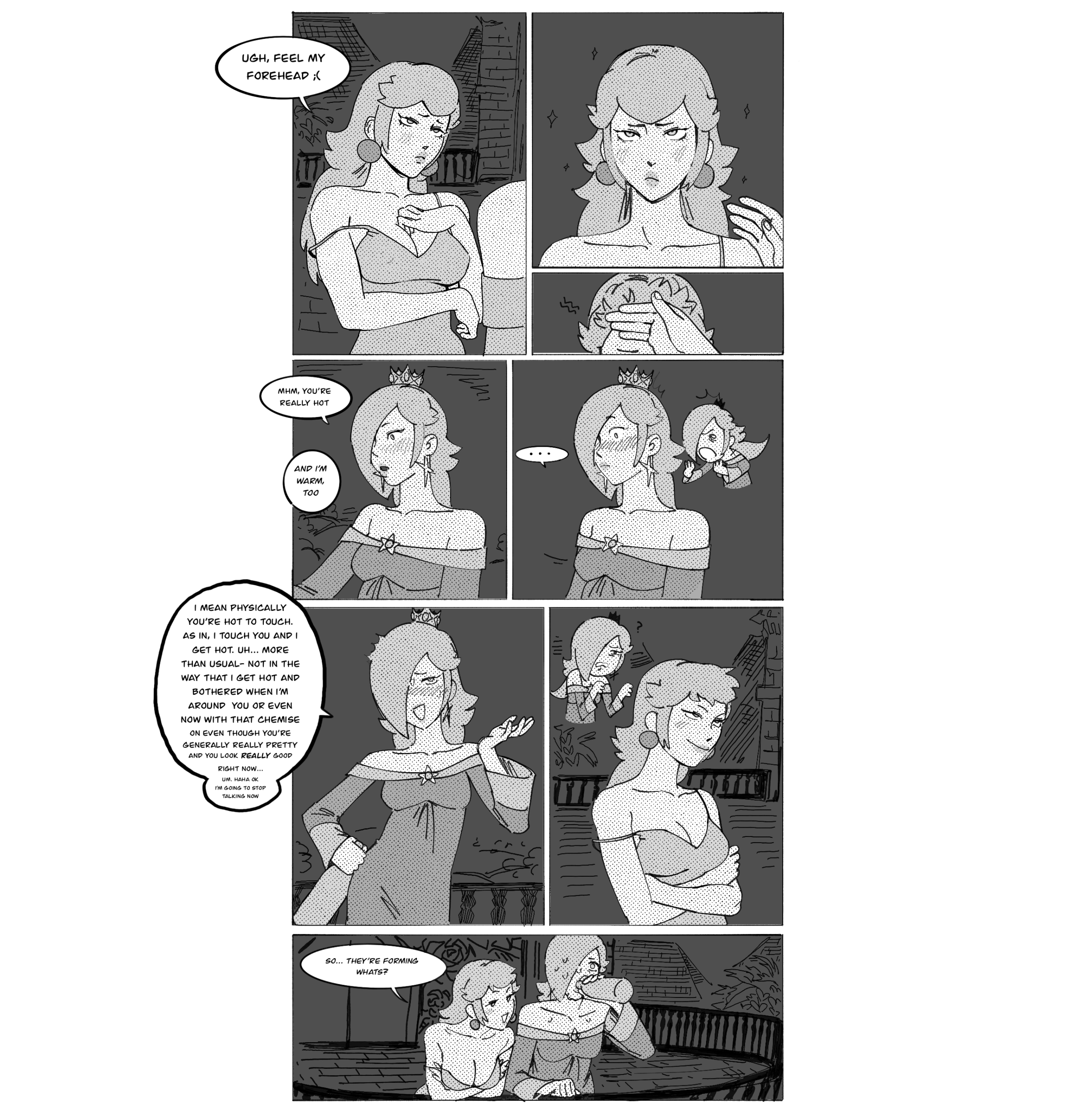 Rosalina x Peach porn comic picture 5