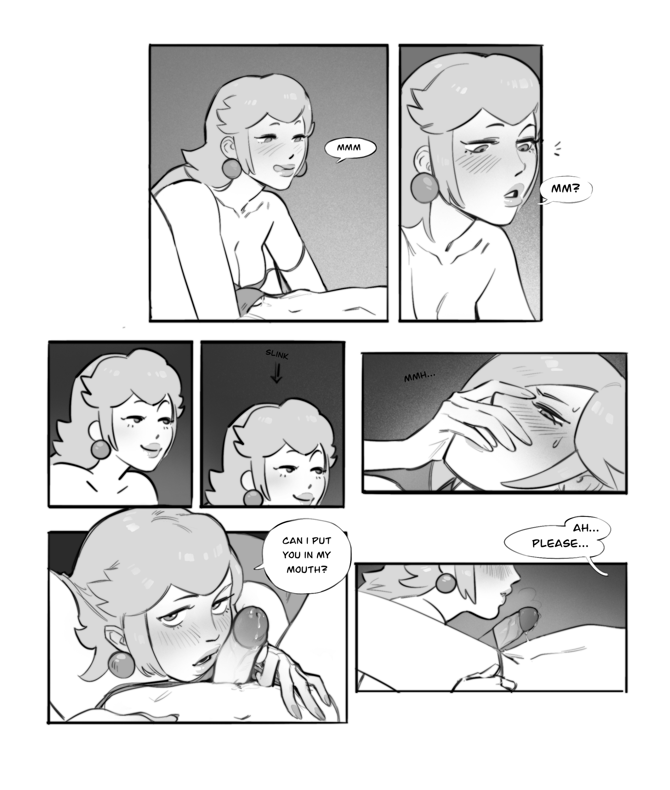 Rosalina x Peach porn comic picture 8