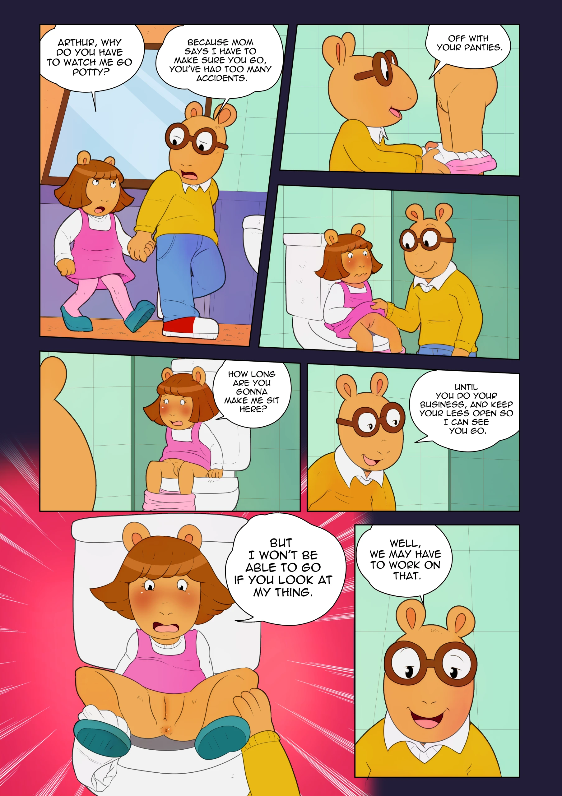 DW On Bathroom porn comic picture 1
