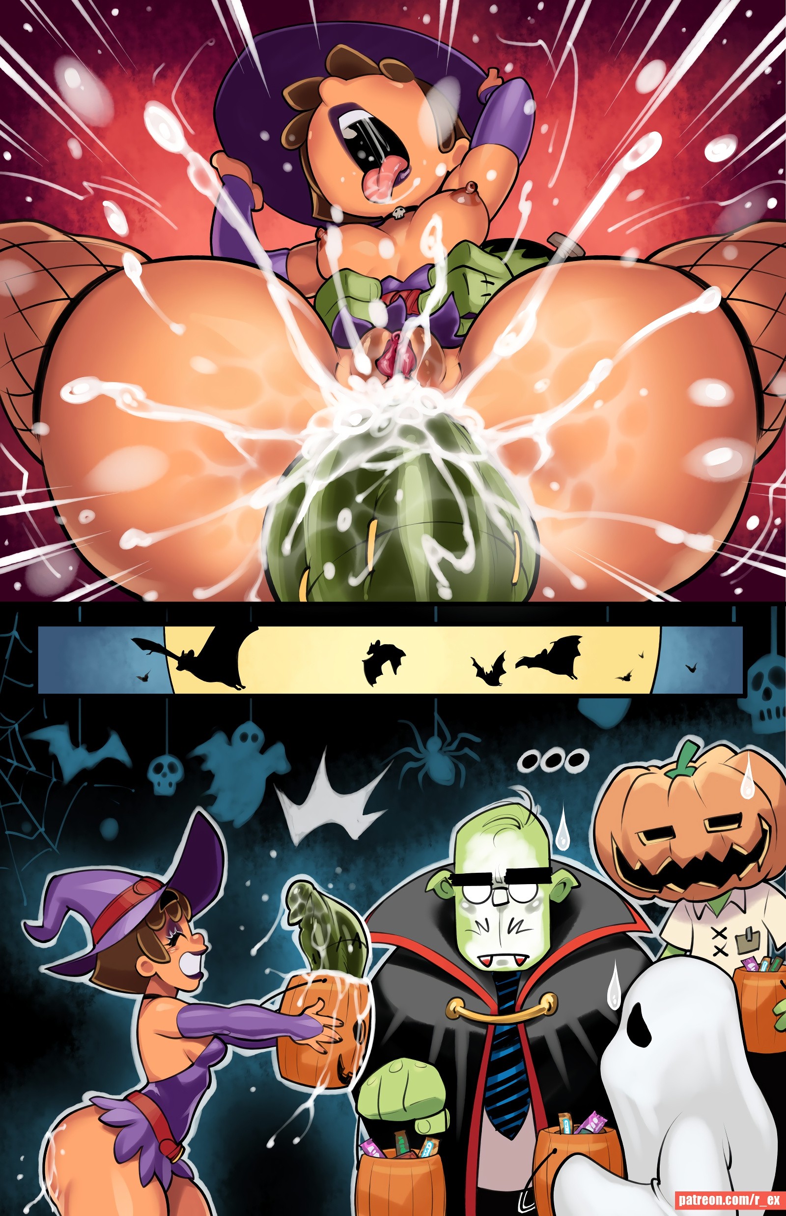 Lora's Halloween porn comic picture 6