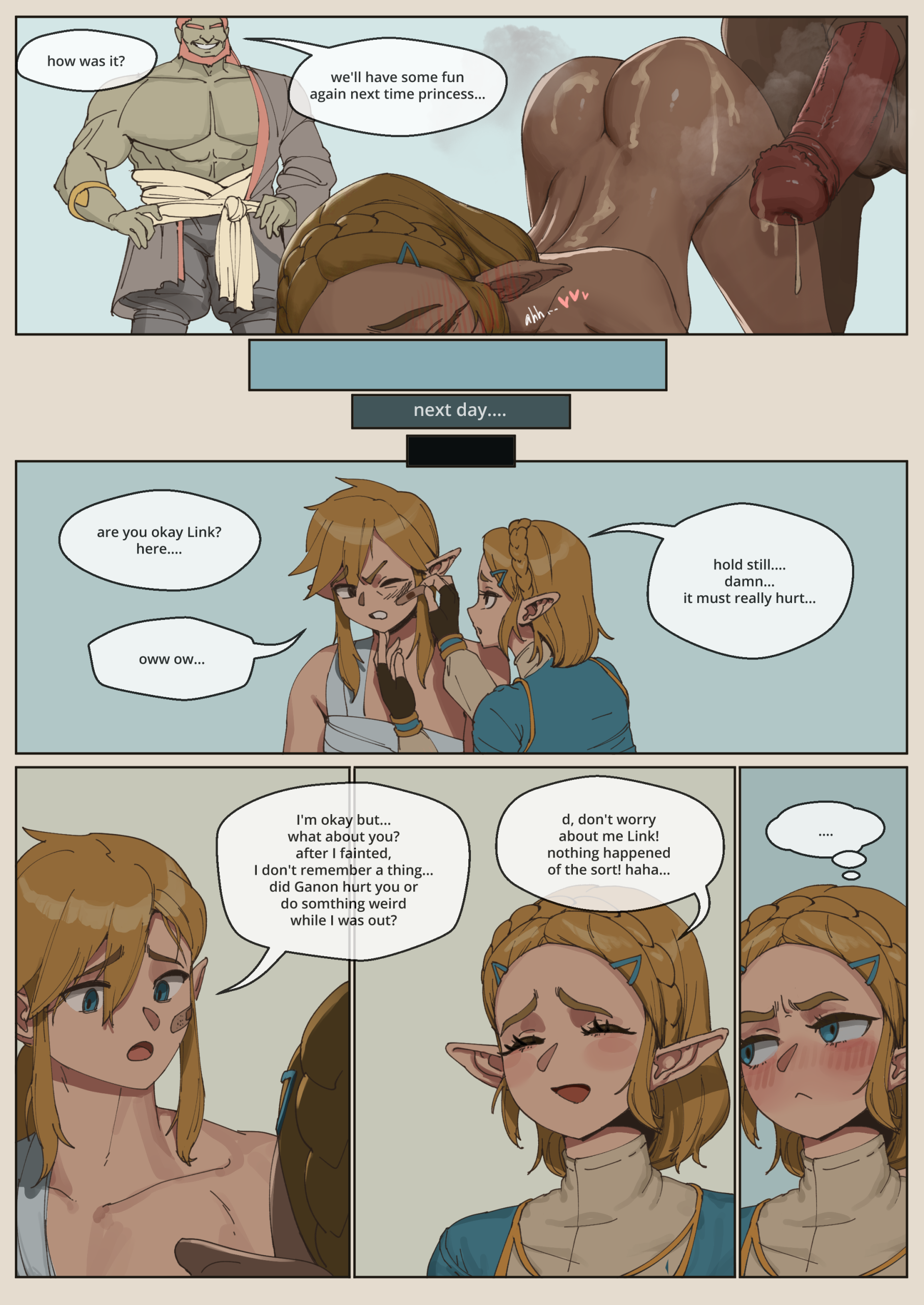 Zelda after Link passes out porn comic picture 2