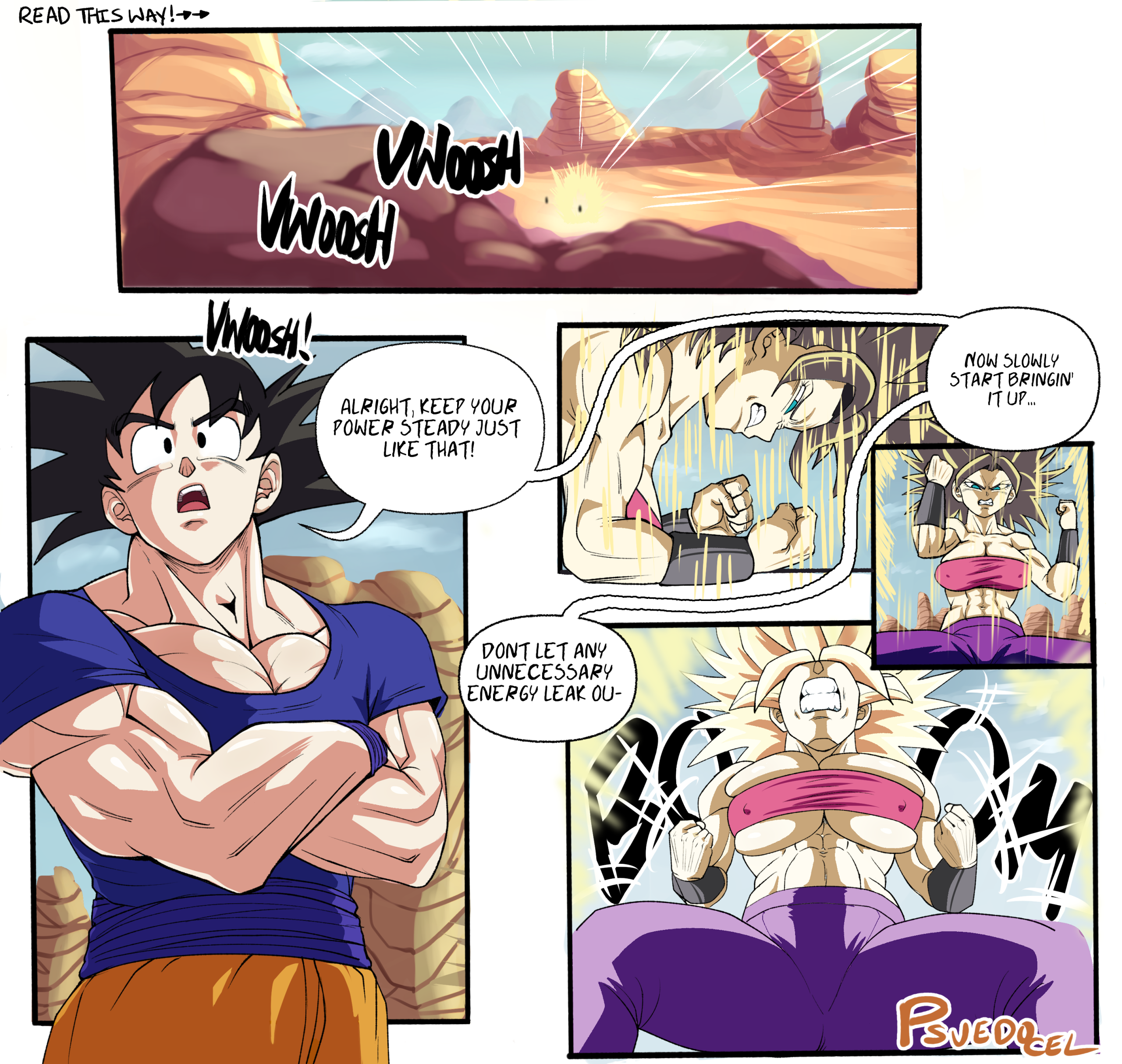 Caulifla's Ki Malfunction porn comic picture 1