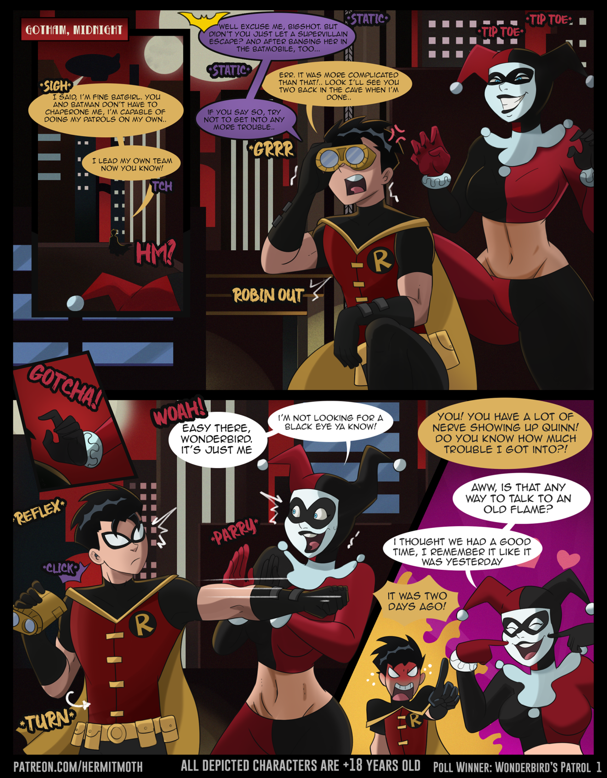 Harley and Robin: Second Shot of Crazy porn comic picture 1