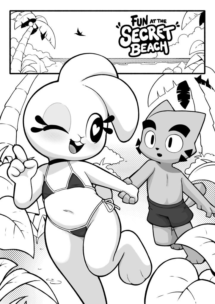 Fun at the "Secret" Beach porn comic picture 1