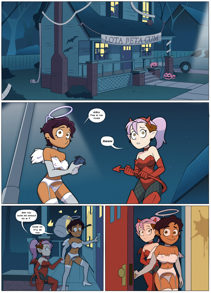 Luz and Amity's Halloween Party porn comic picture 1