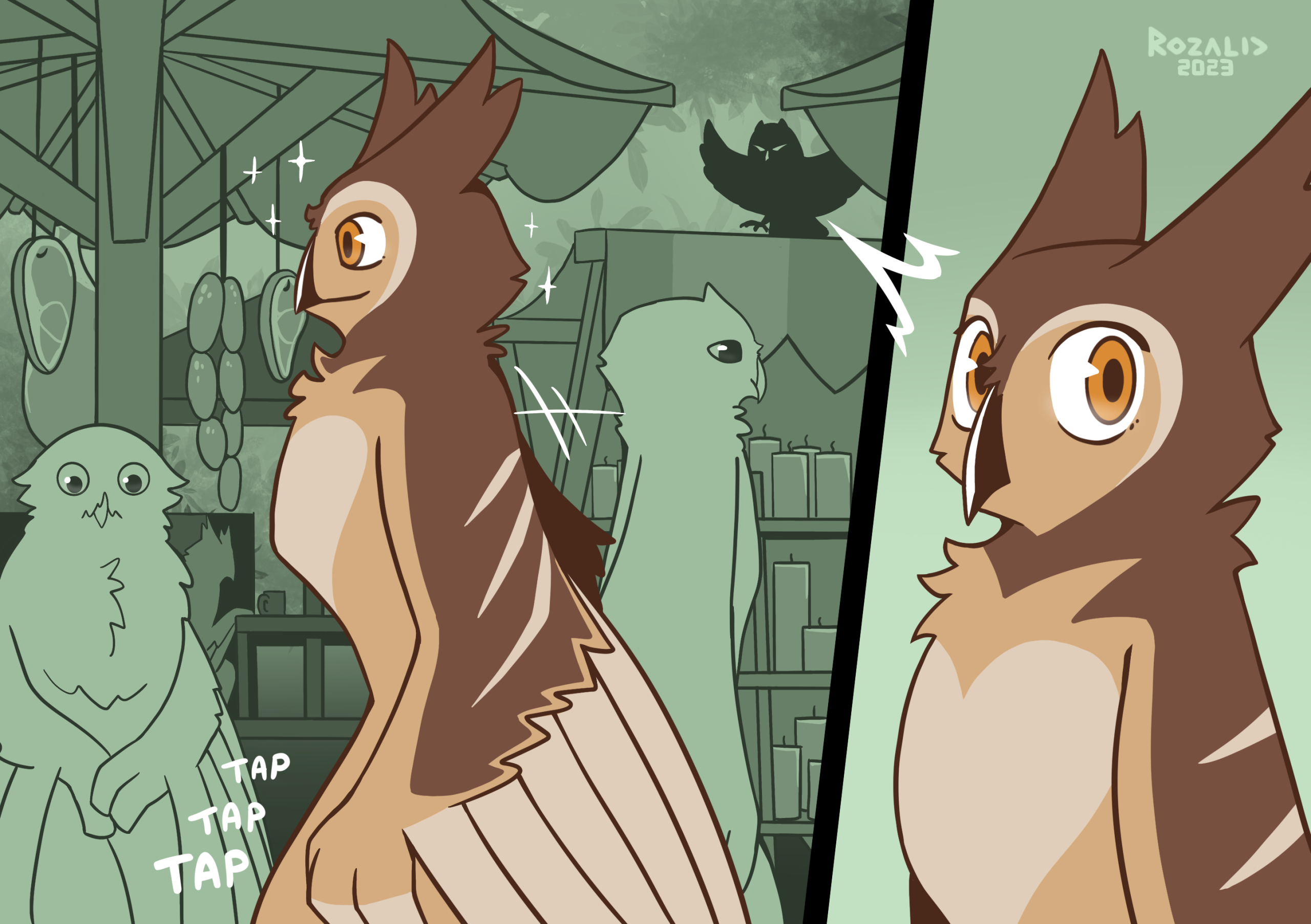 Kinky Owls: Bondage porn comic picture 1